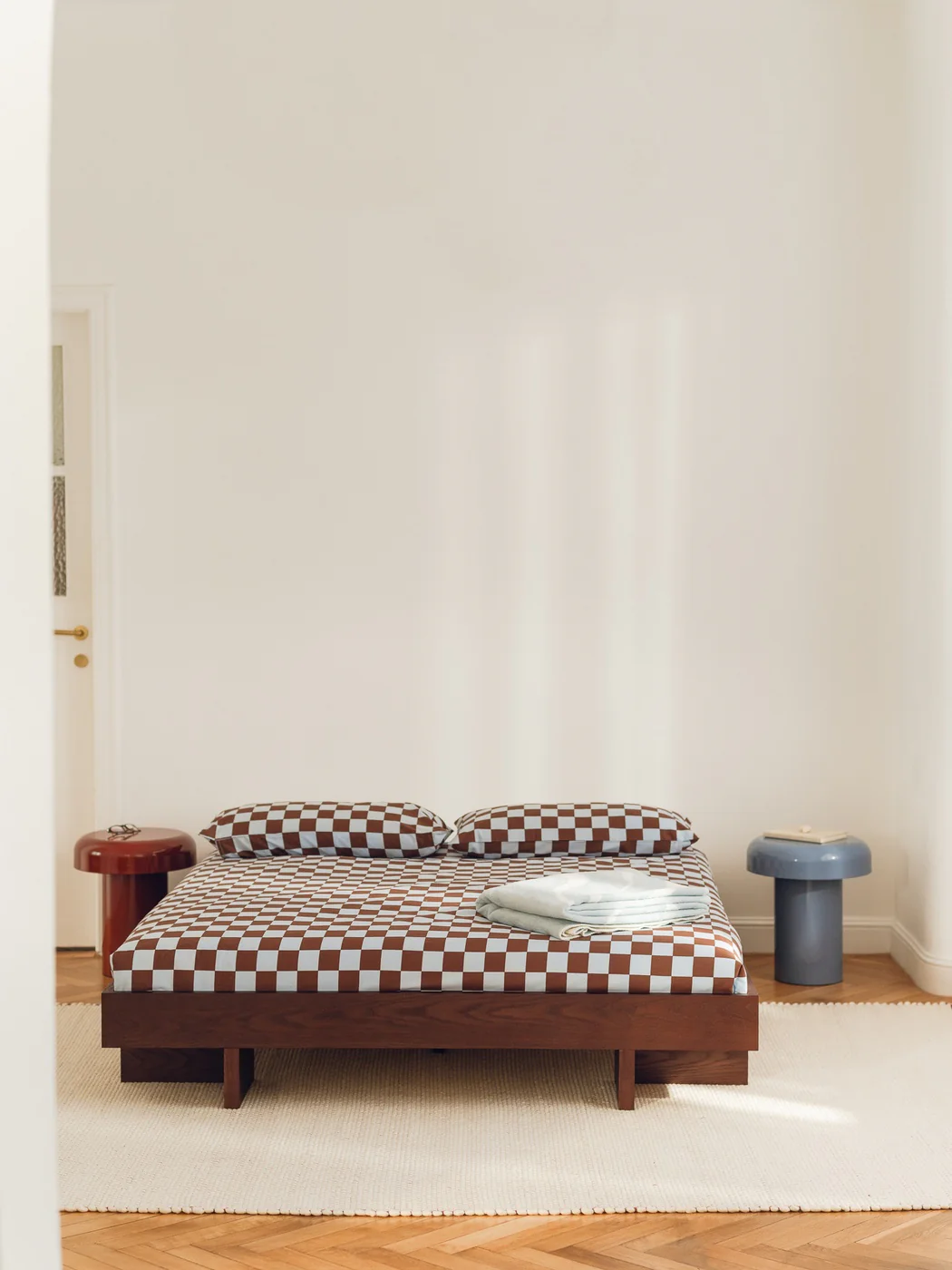 Housse De Couette Plu - Baby Blue & Cocoa Brown - Image 5