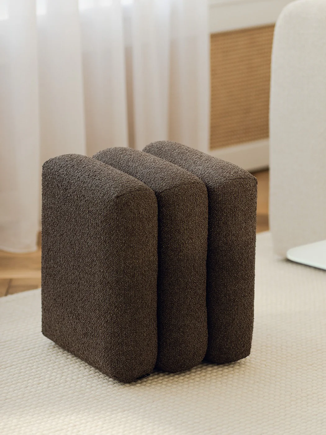 Pouf Radd - Chocolate Brown Boucle - Image 3