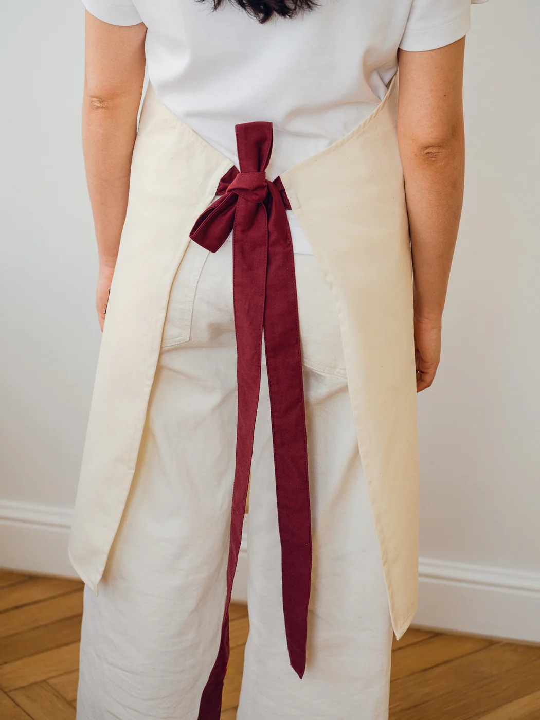 Tablier Rubi - Beige‚ Burgundy & Blue - Image 3