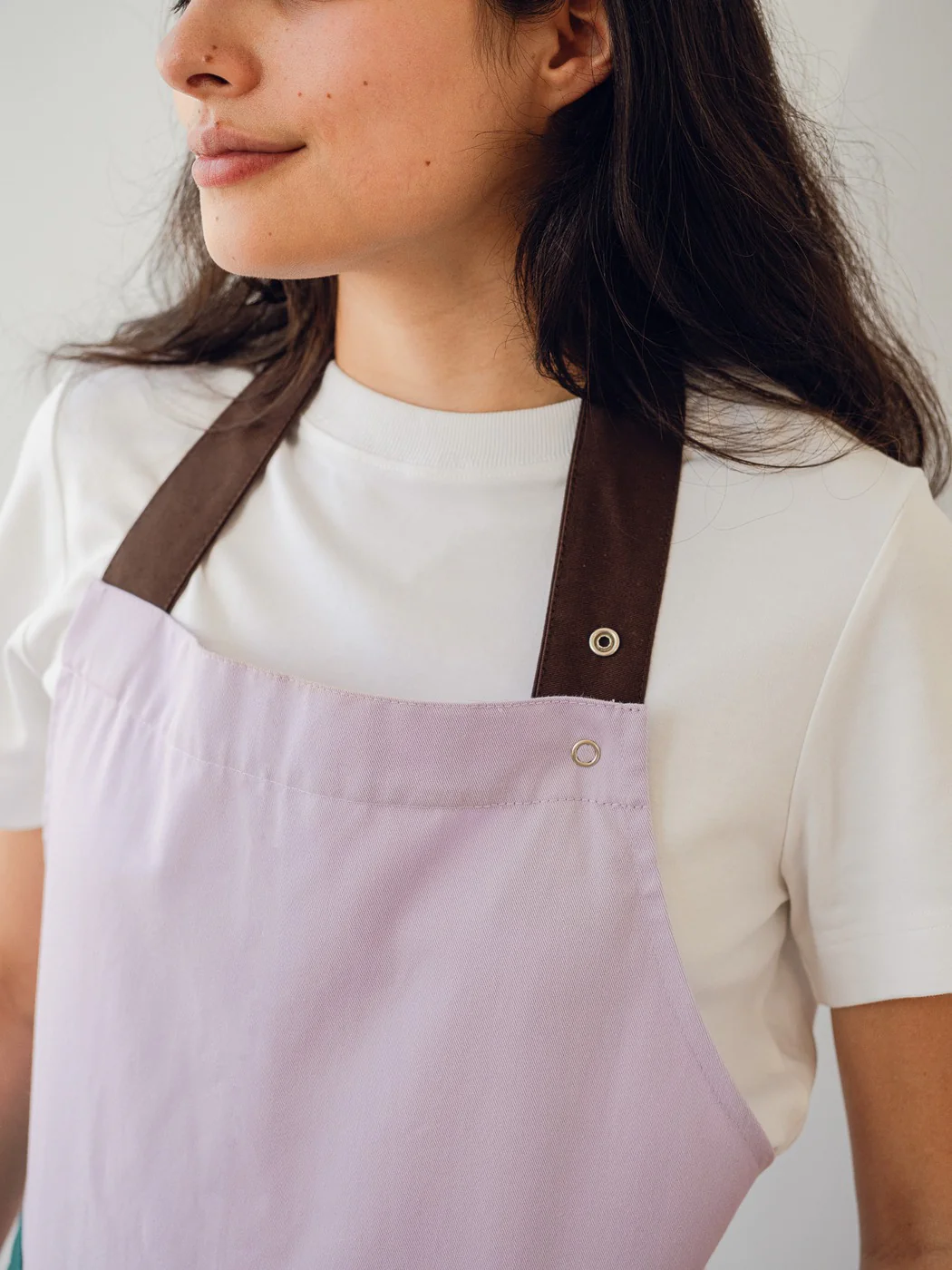 Tablier Rubi - Lavender‚ Green & Brown - Image 3