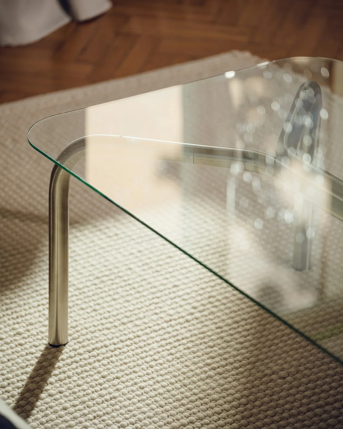 Table Basse Uku - Steel & Glass - Image 3