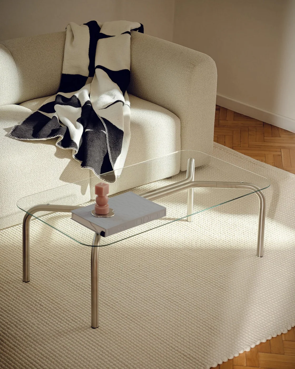 Table Basse Uku - Steel & Glass - Image 4