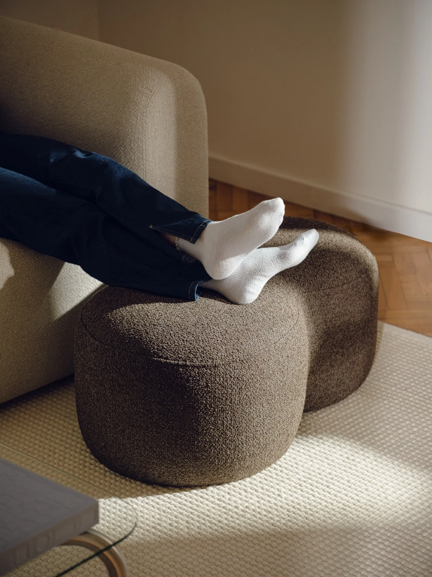 Pouf Umbo - Chocolate Brown Boucle - Image 2