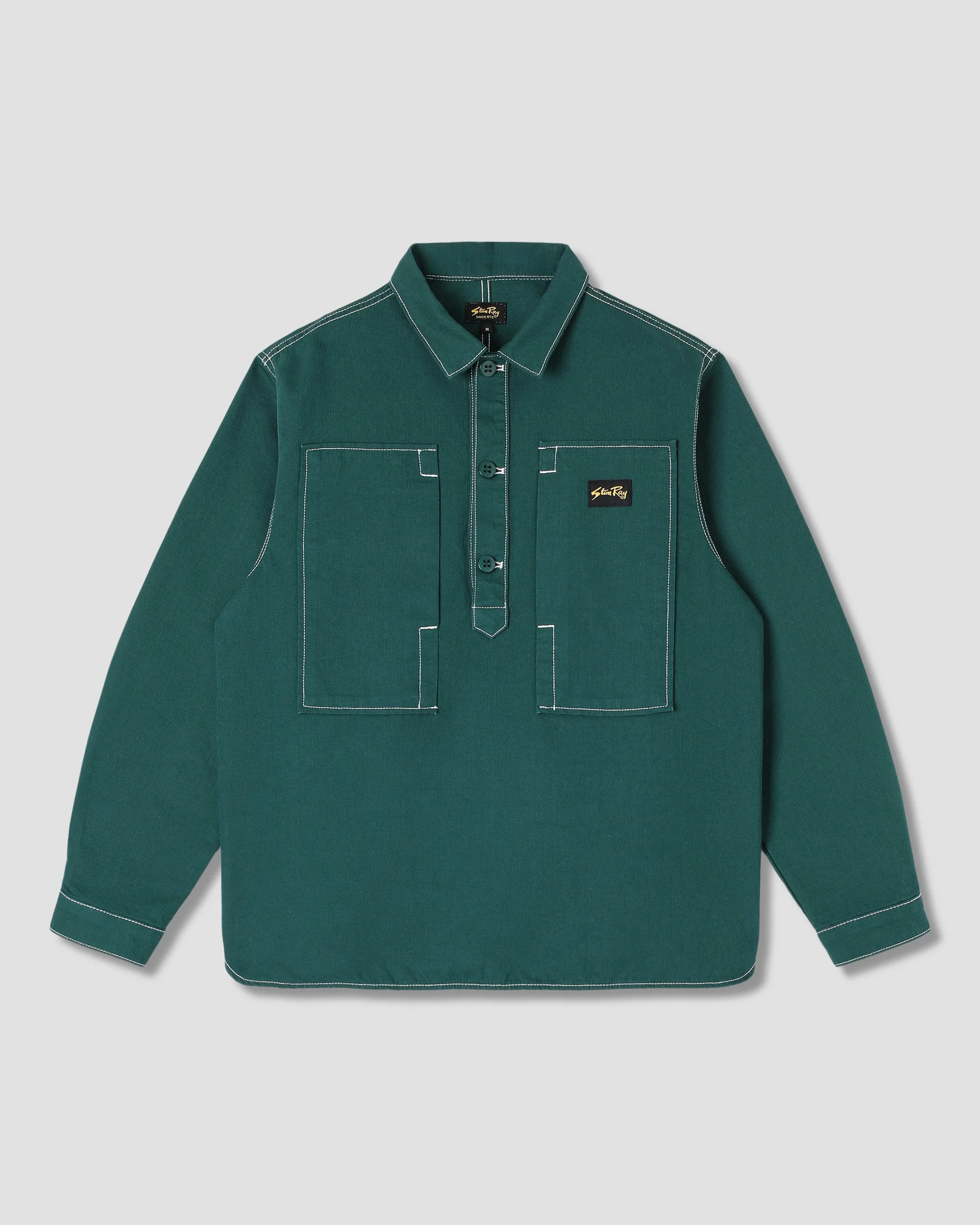 Painters Pop Over Shirt - Botanical Green Bedford - Image 2