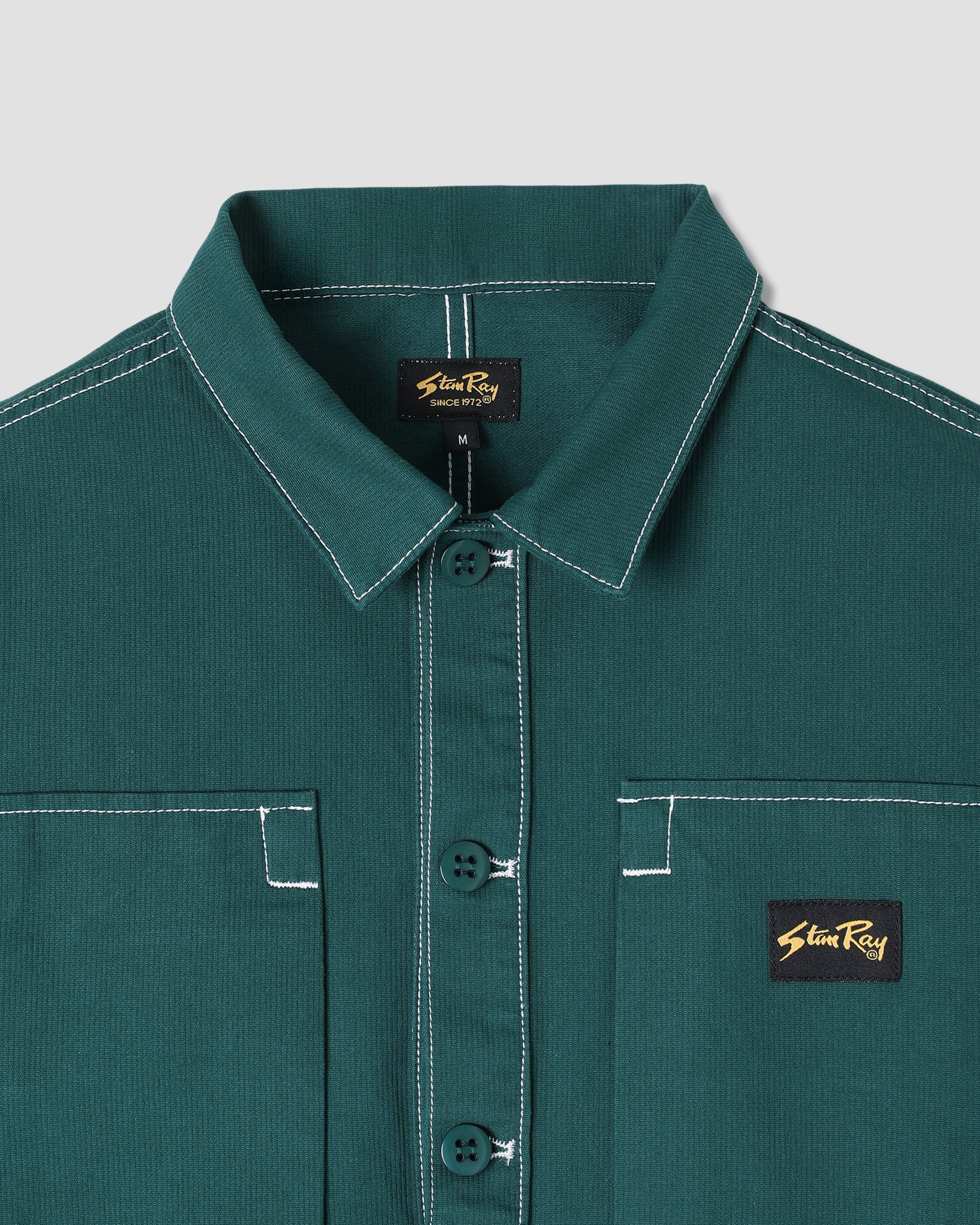 Painters Pop Over Shirt - Botanical Green Bedford - Image 4
