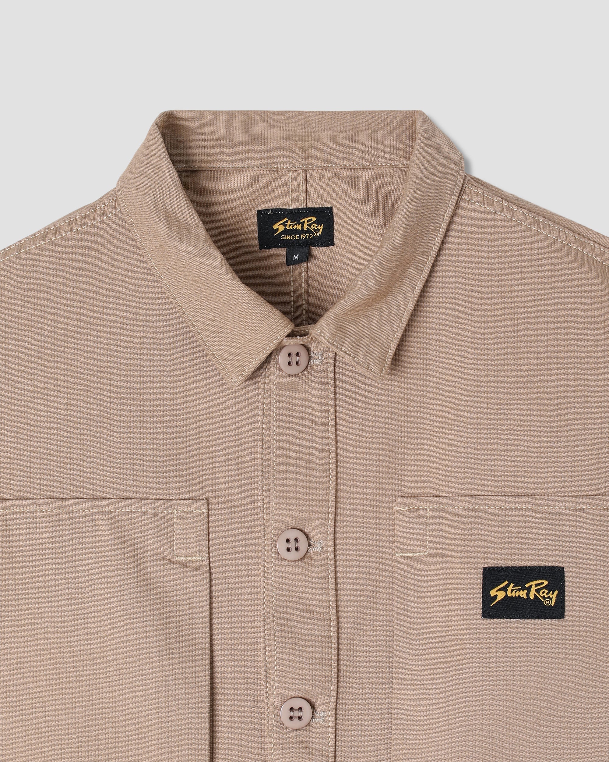 Painters Pop Over Shirt - Khaki Bedford - Image 3