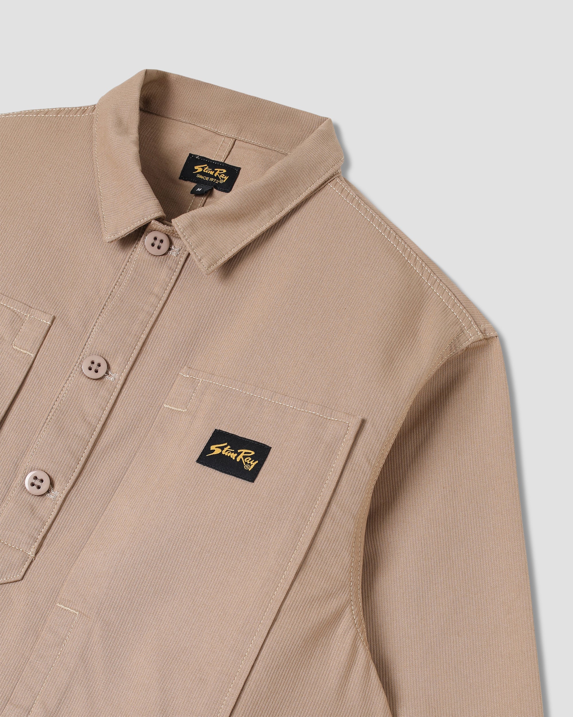 Painters Pop Over Shirt - Khaki Bedford - Image 5