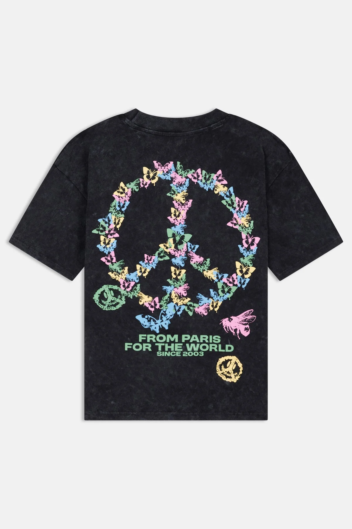 T-Shirt Paix - Black Wash - Image 2