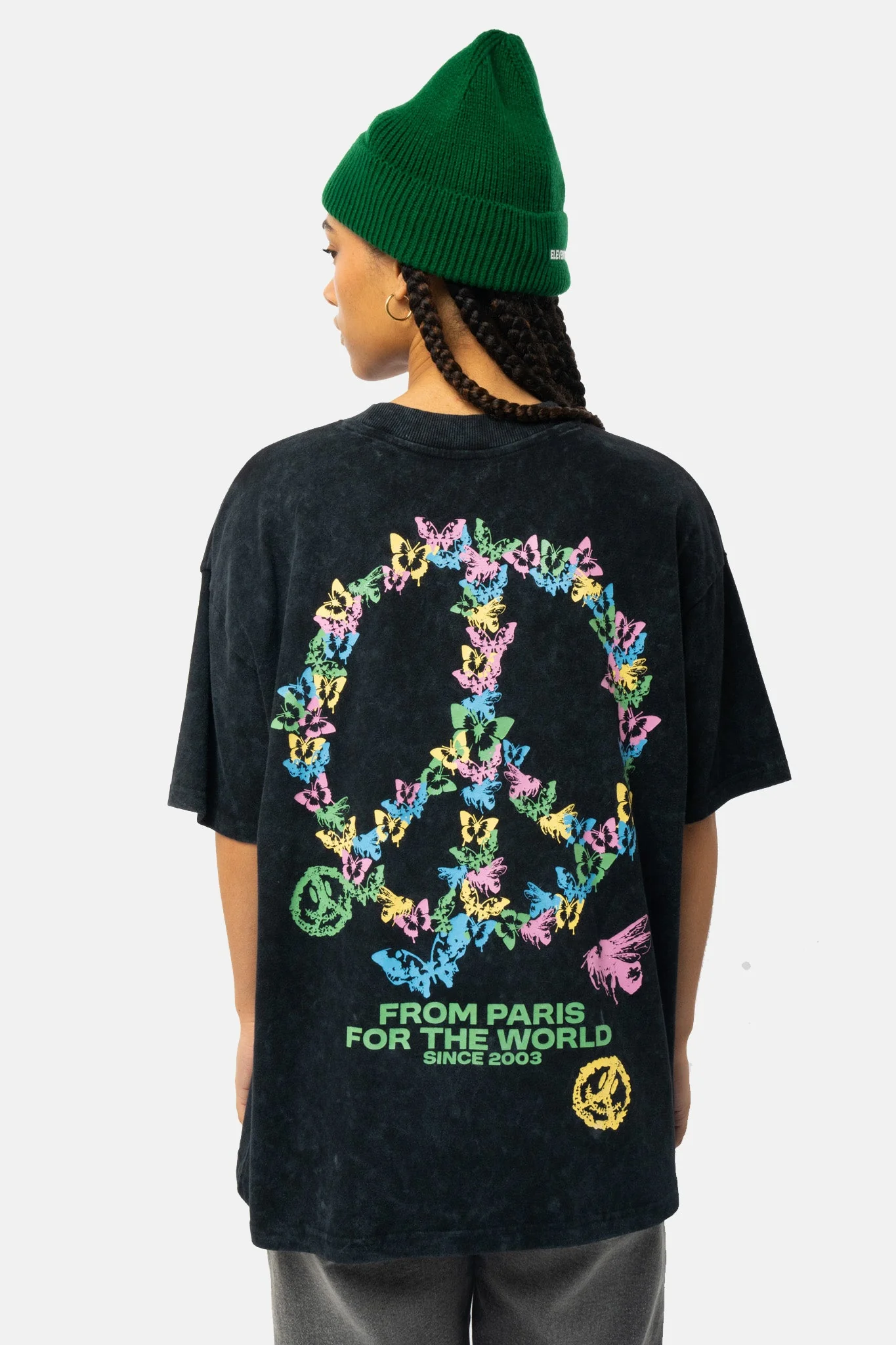 T-Shirt Paix - Black Wash - Image 4