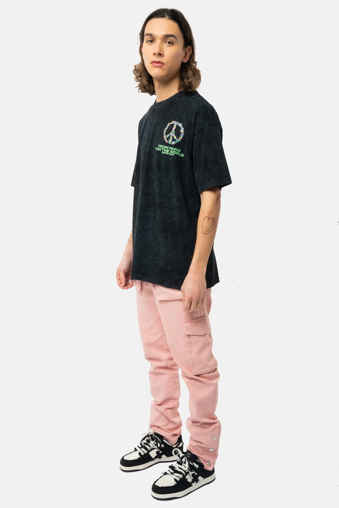 T-Shirt Paix - Black Wash - Image 6