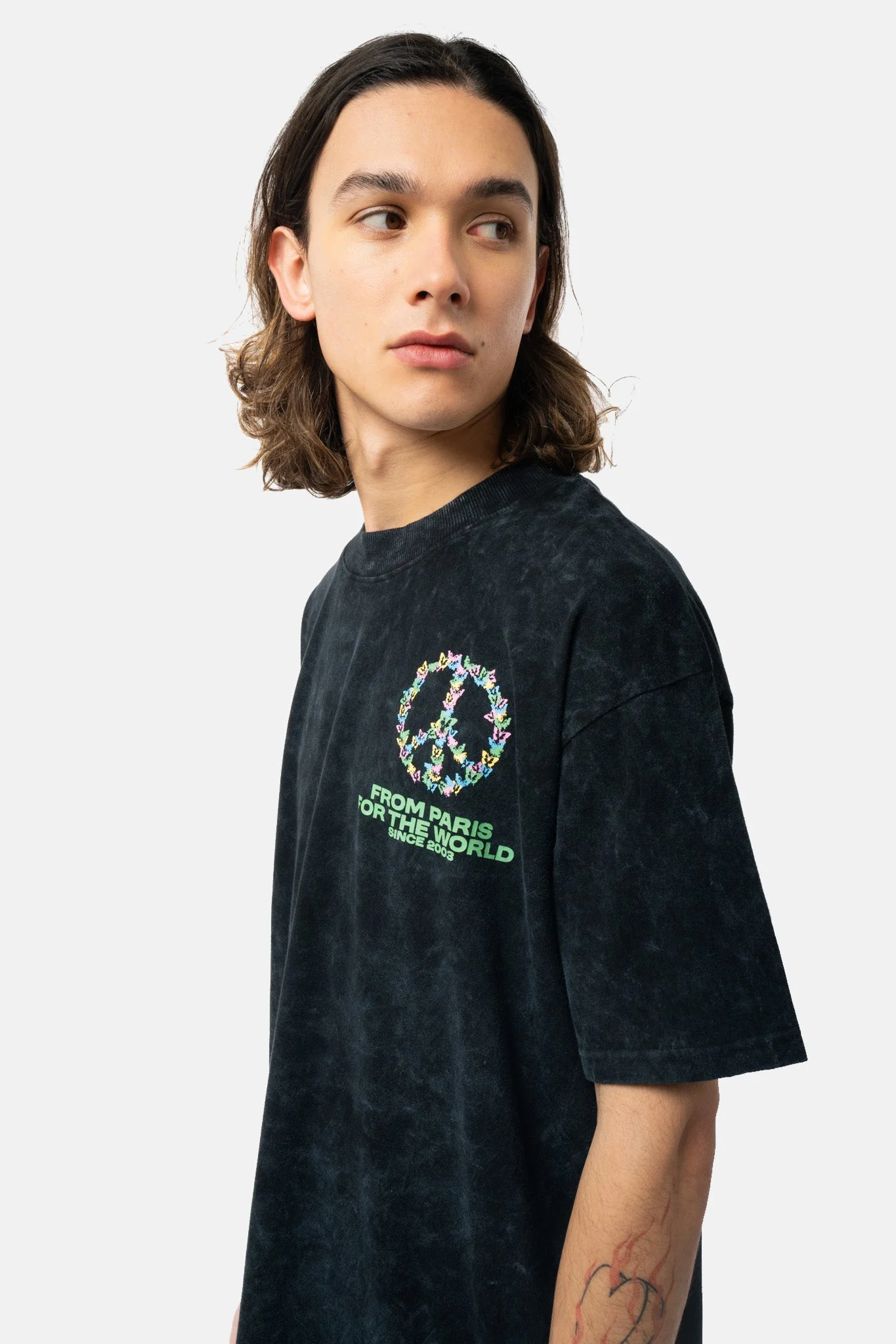 T-Shirt Paix - Black Wash - Image 7