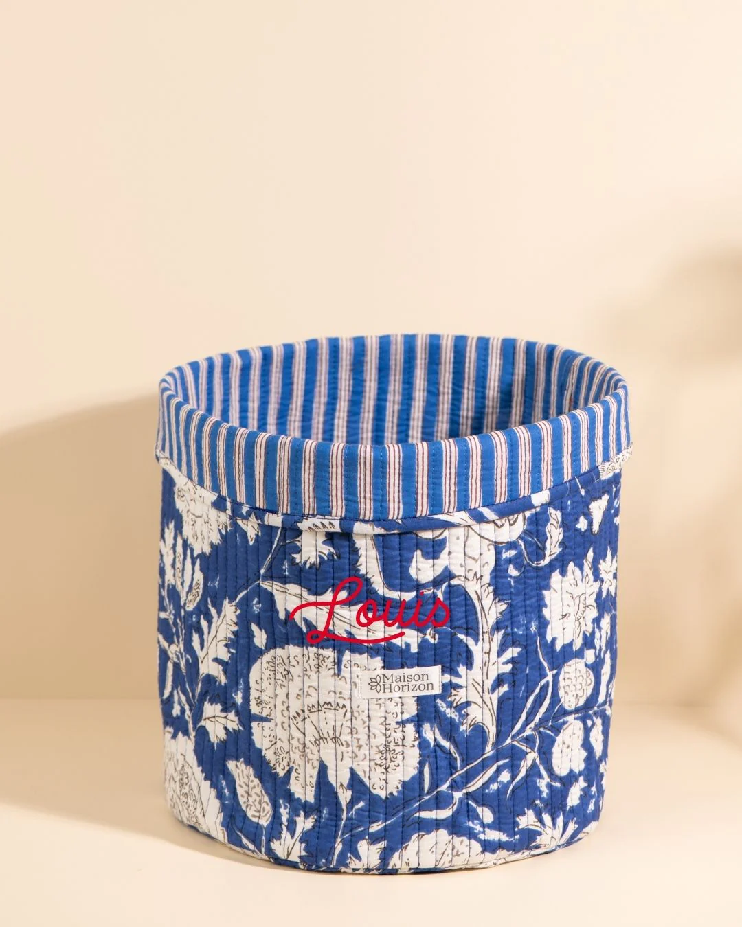 Panier De Rangement Manila - Bleu Imperial Floral - Image 2