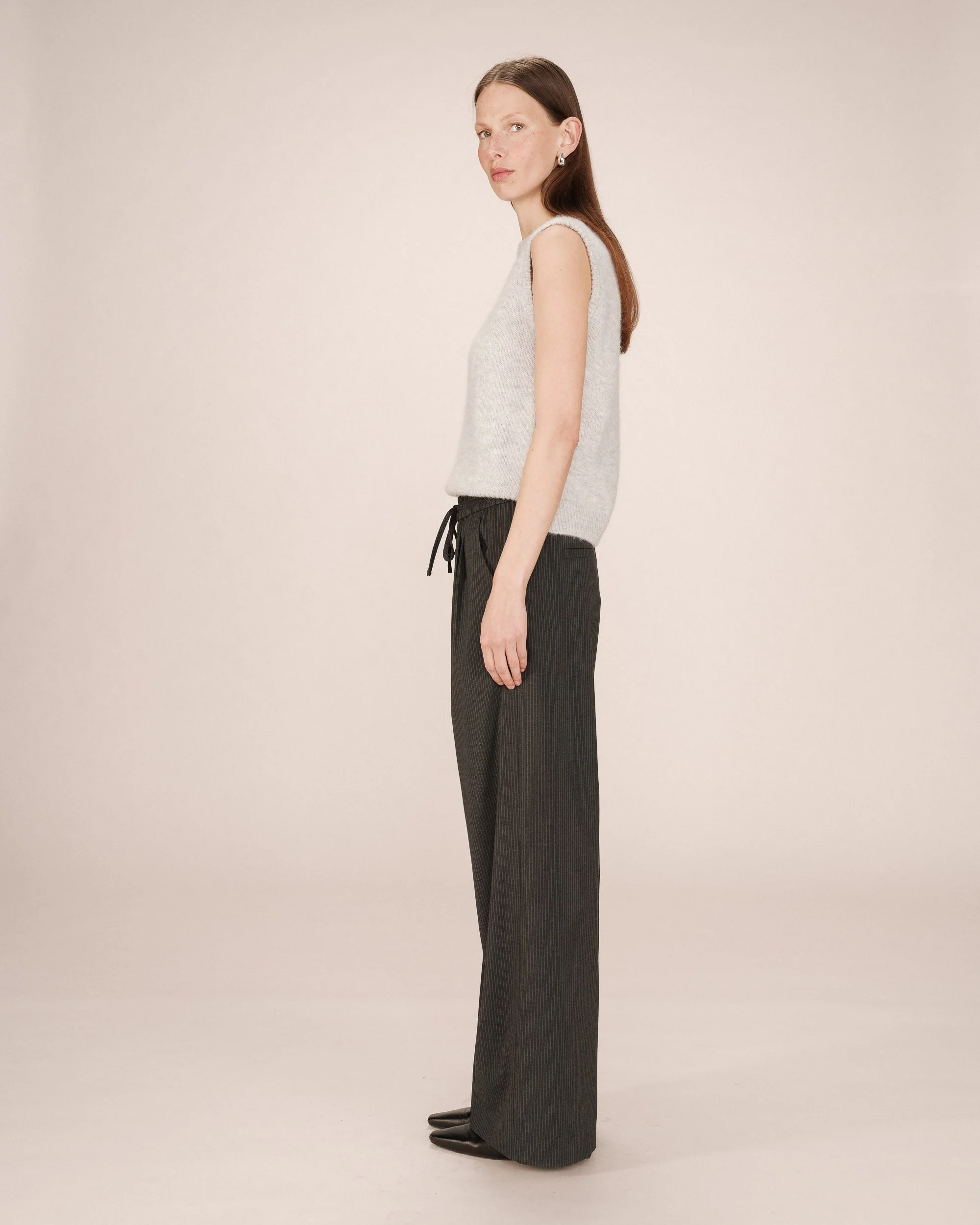 Pantalon A Rayures Anthracite Stay - Image 4