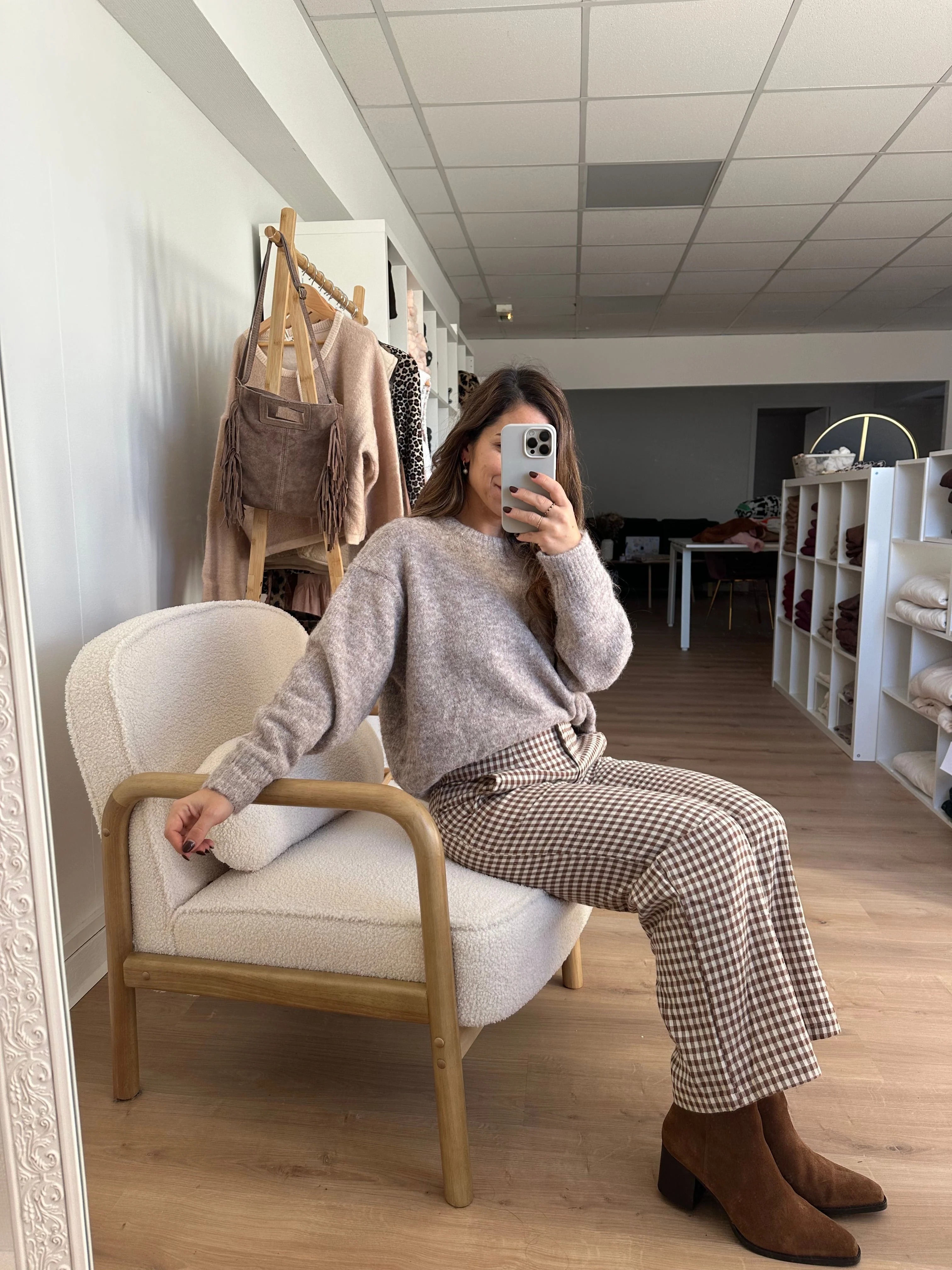 Pantalon Vichy Camel - Image 12