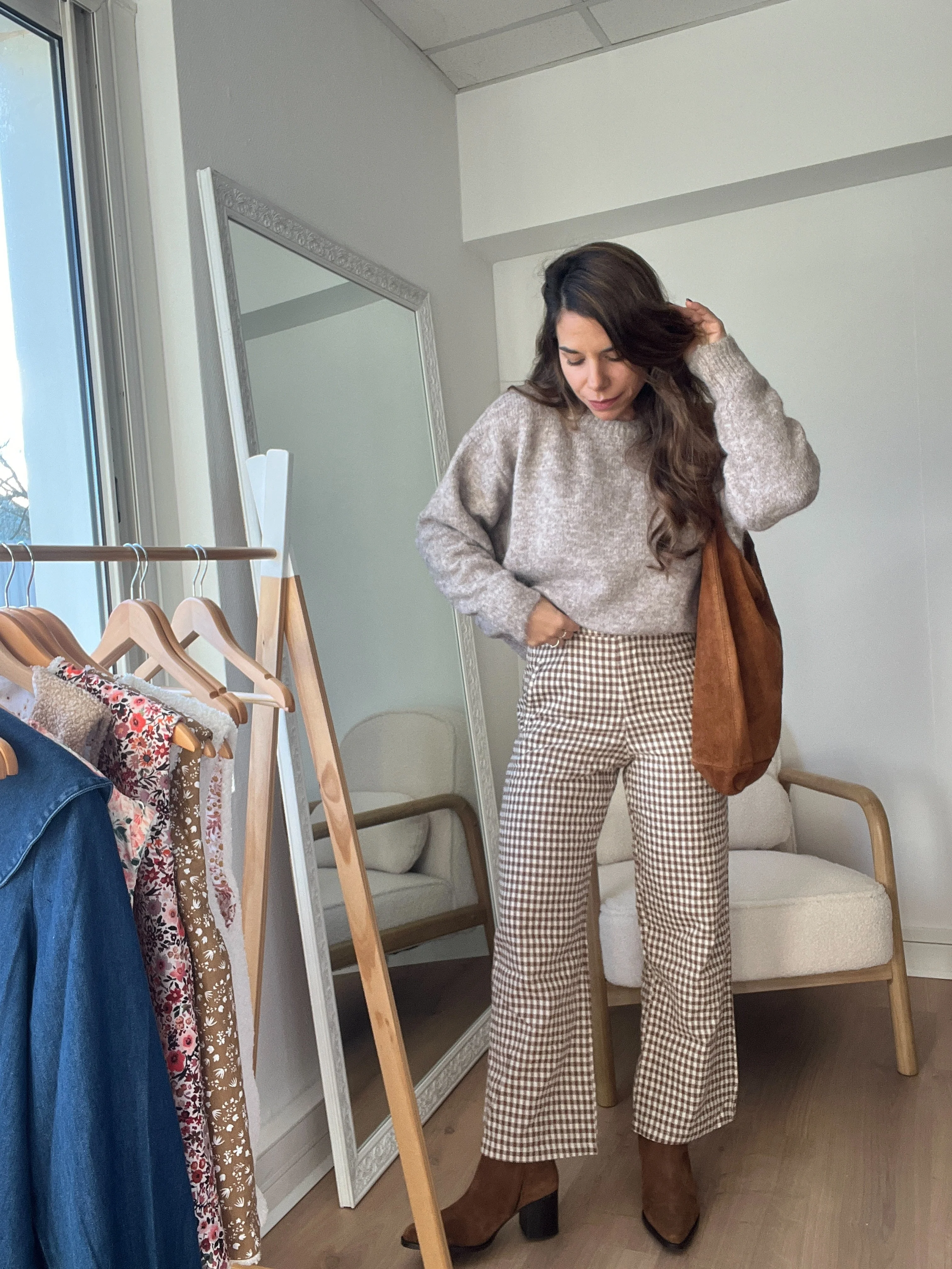 Pantalon Vichy Camel - Image 13