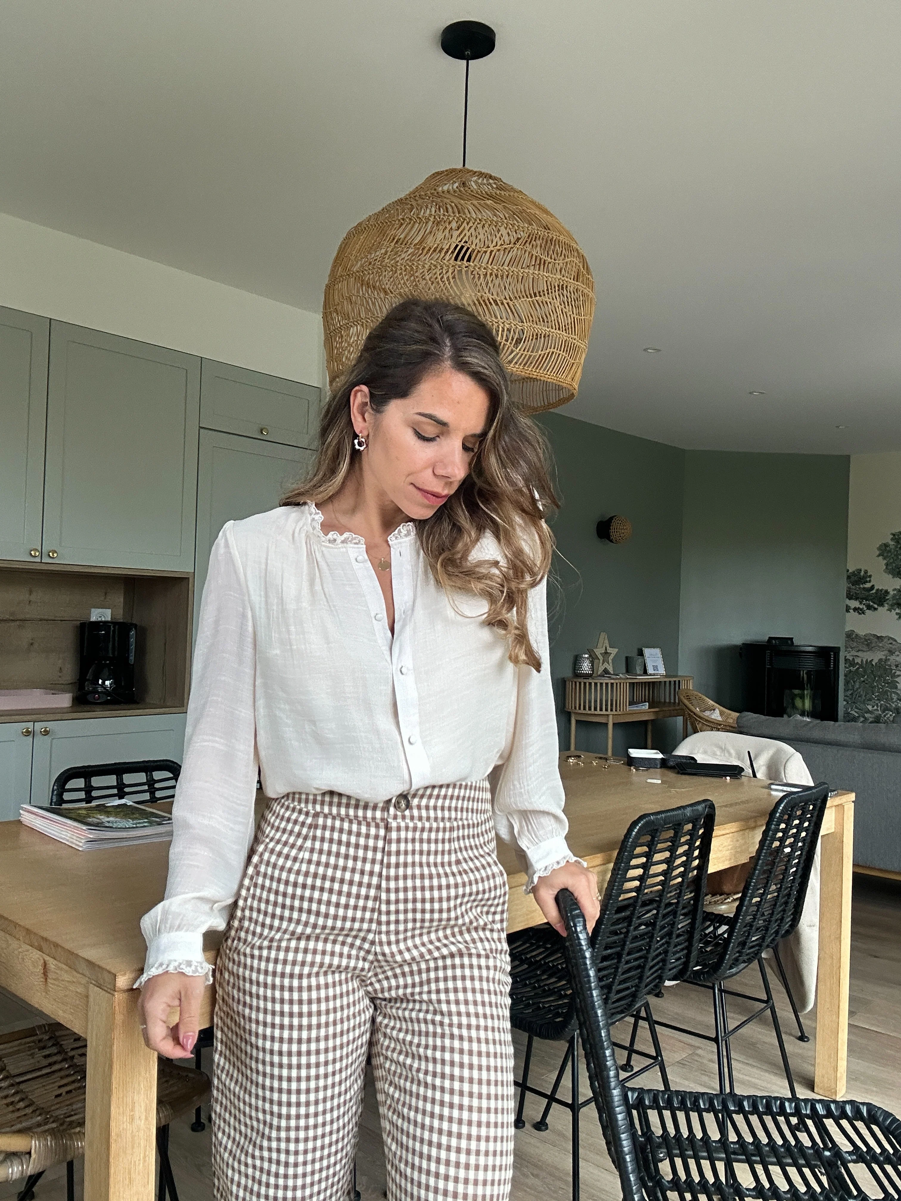 Pantalon Vichy Camel - Image 4