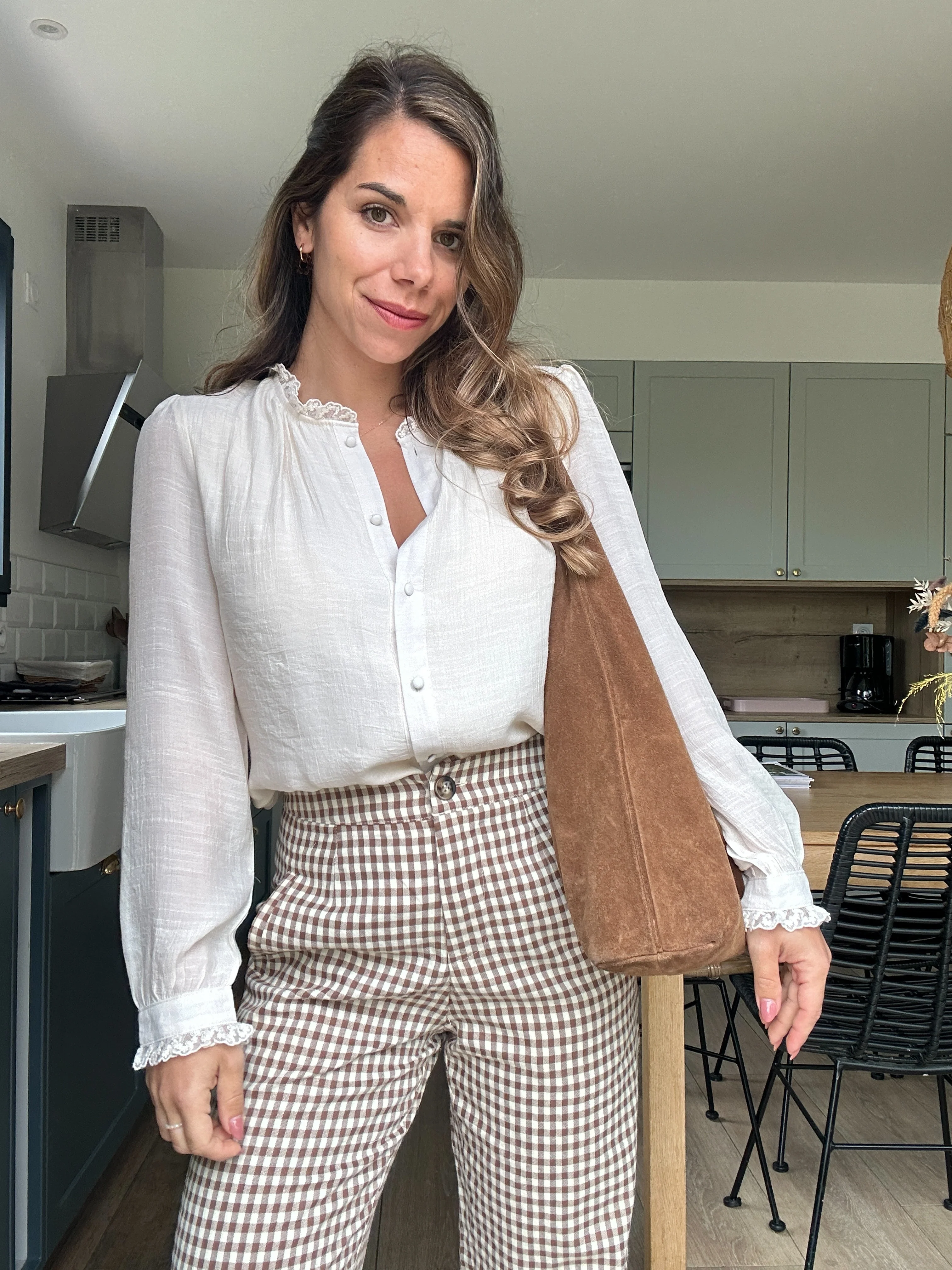 Pantalon Vichy Camel - Image 8