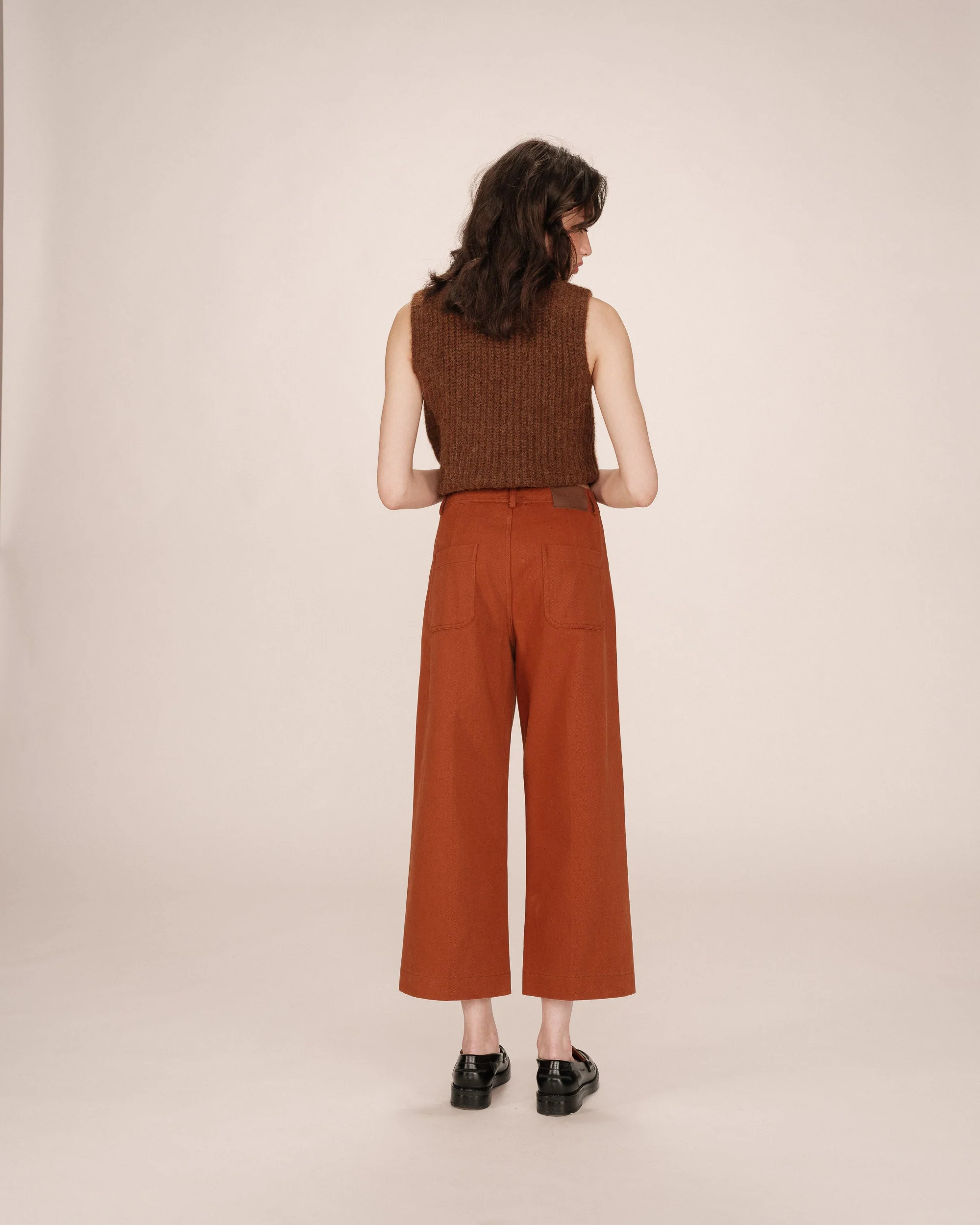 Pantalon Droit 7/8E Camel Sole - Image 3