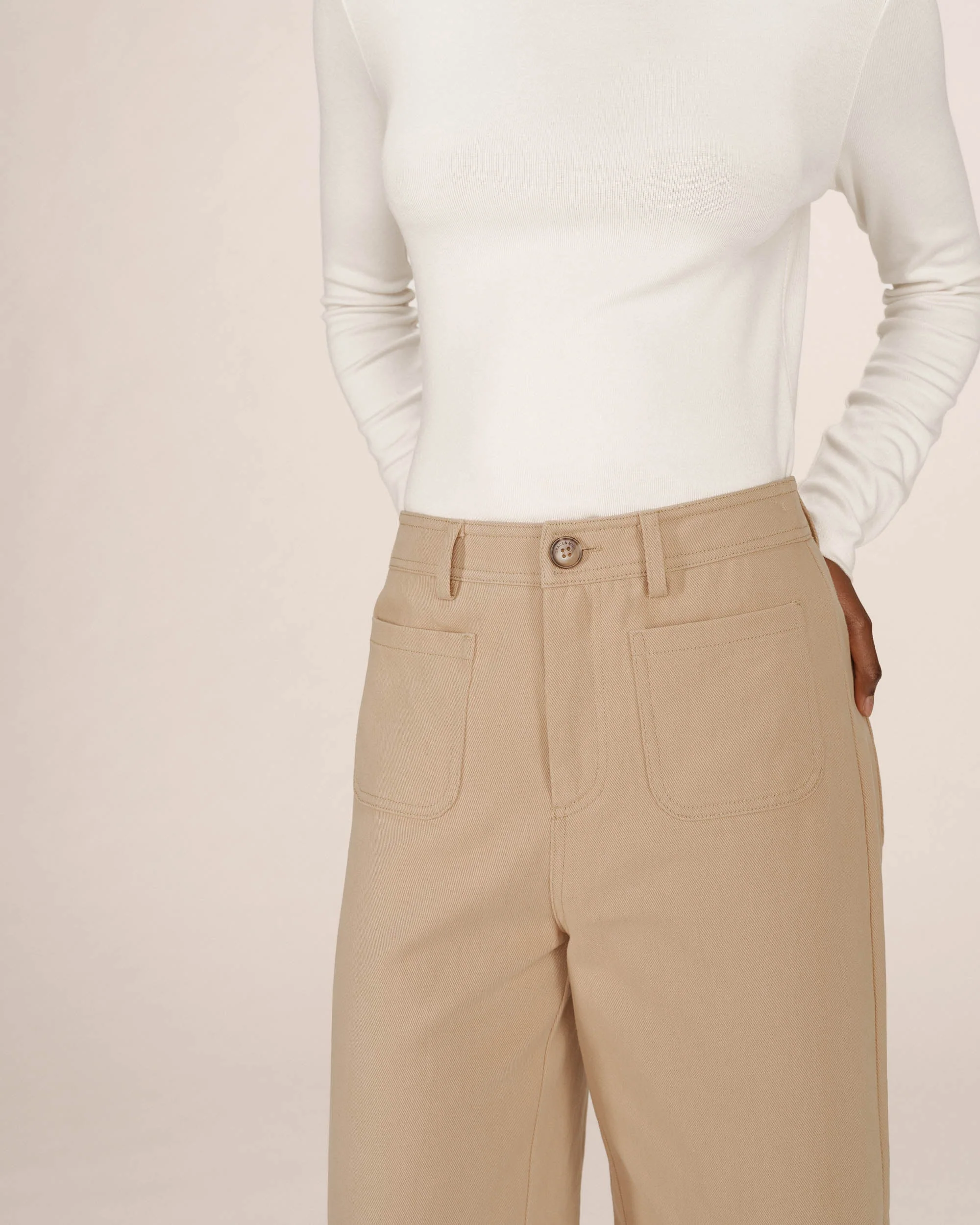 Pantalon Droit 7/8E Sable Sole - Image 2