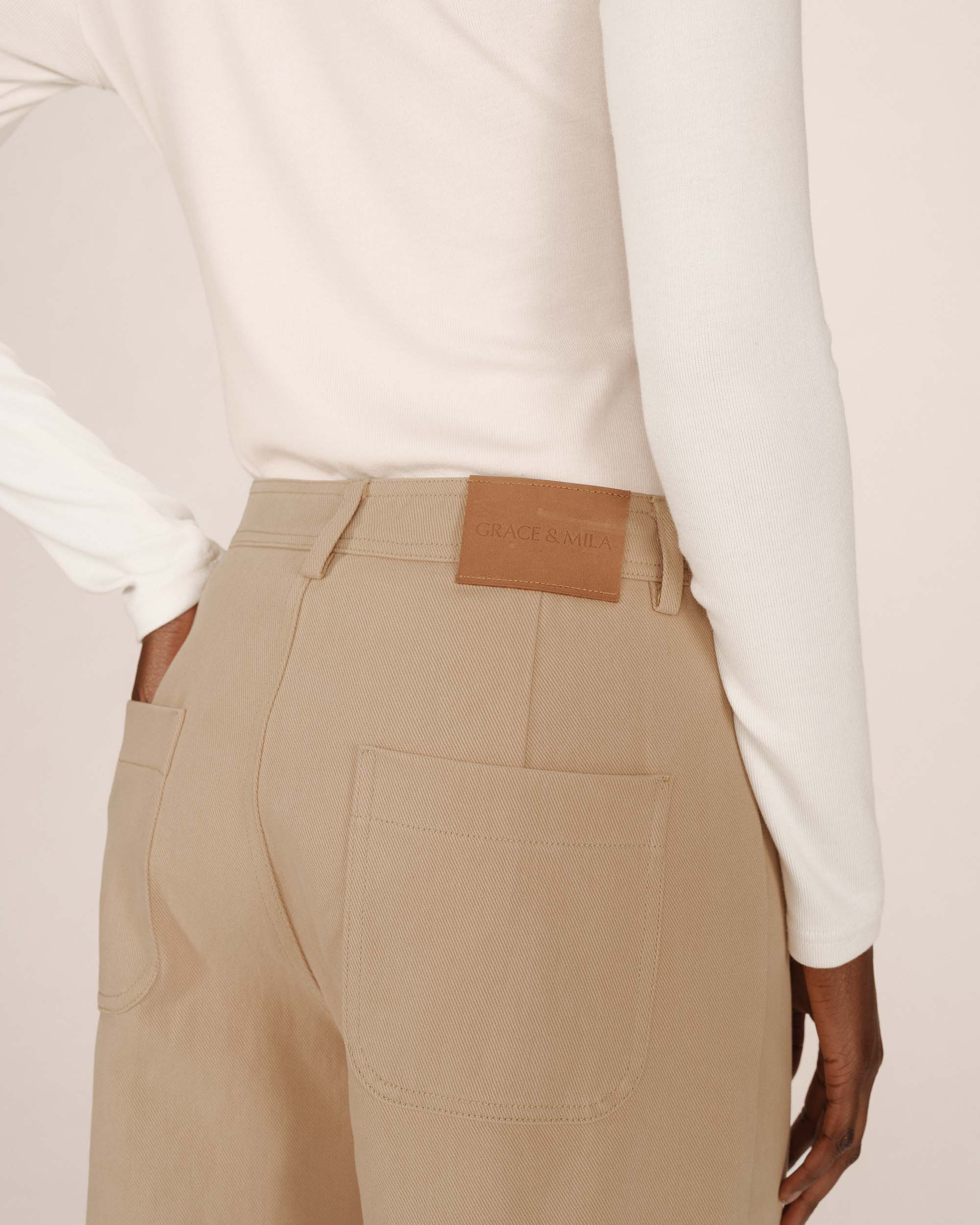 Pantalon Droit 7/8E Sable Sole - Image 6