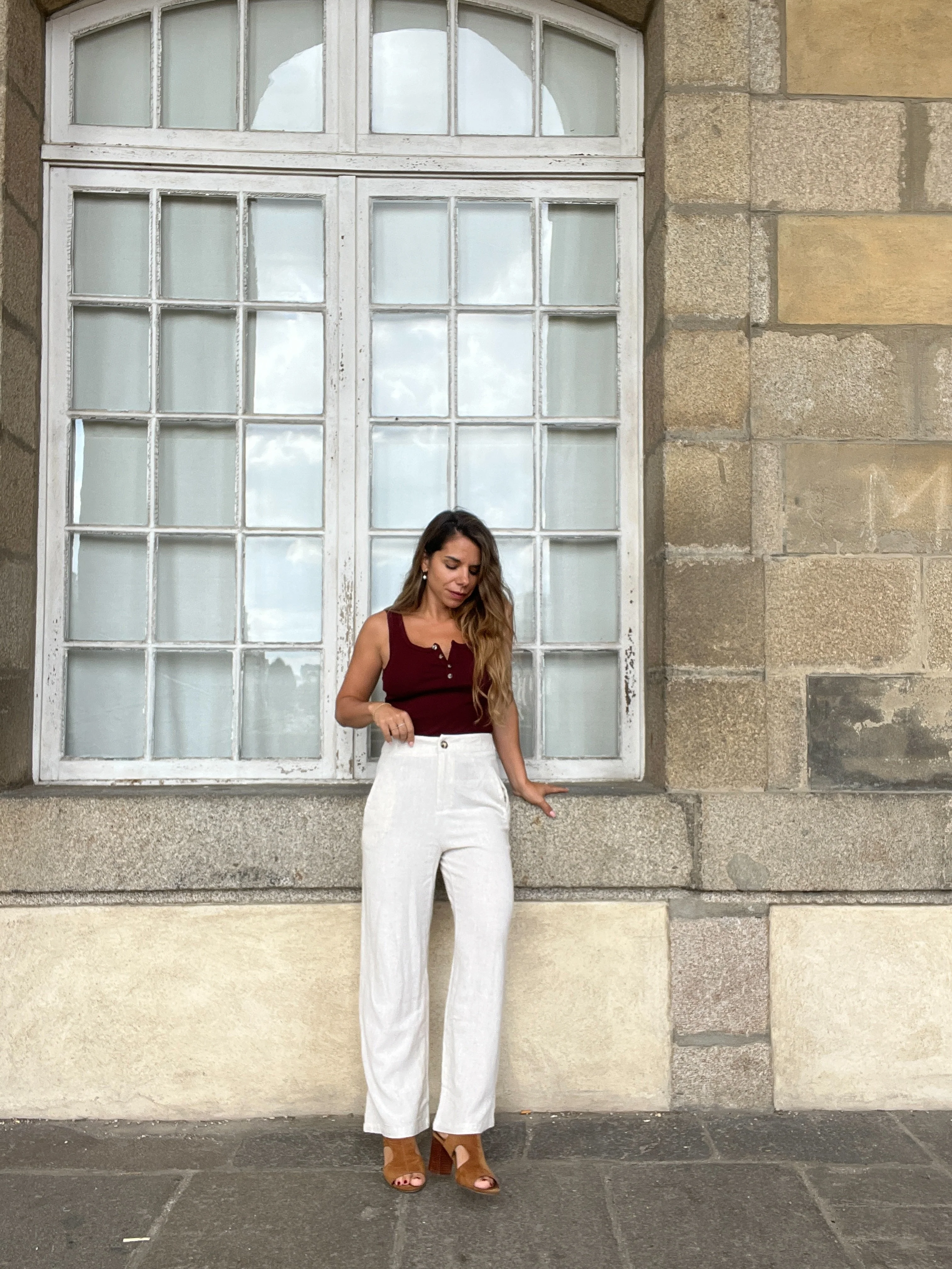 Pantalon En Lin - Beige - Image 10