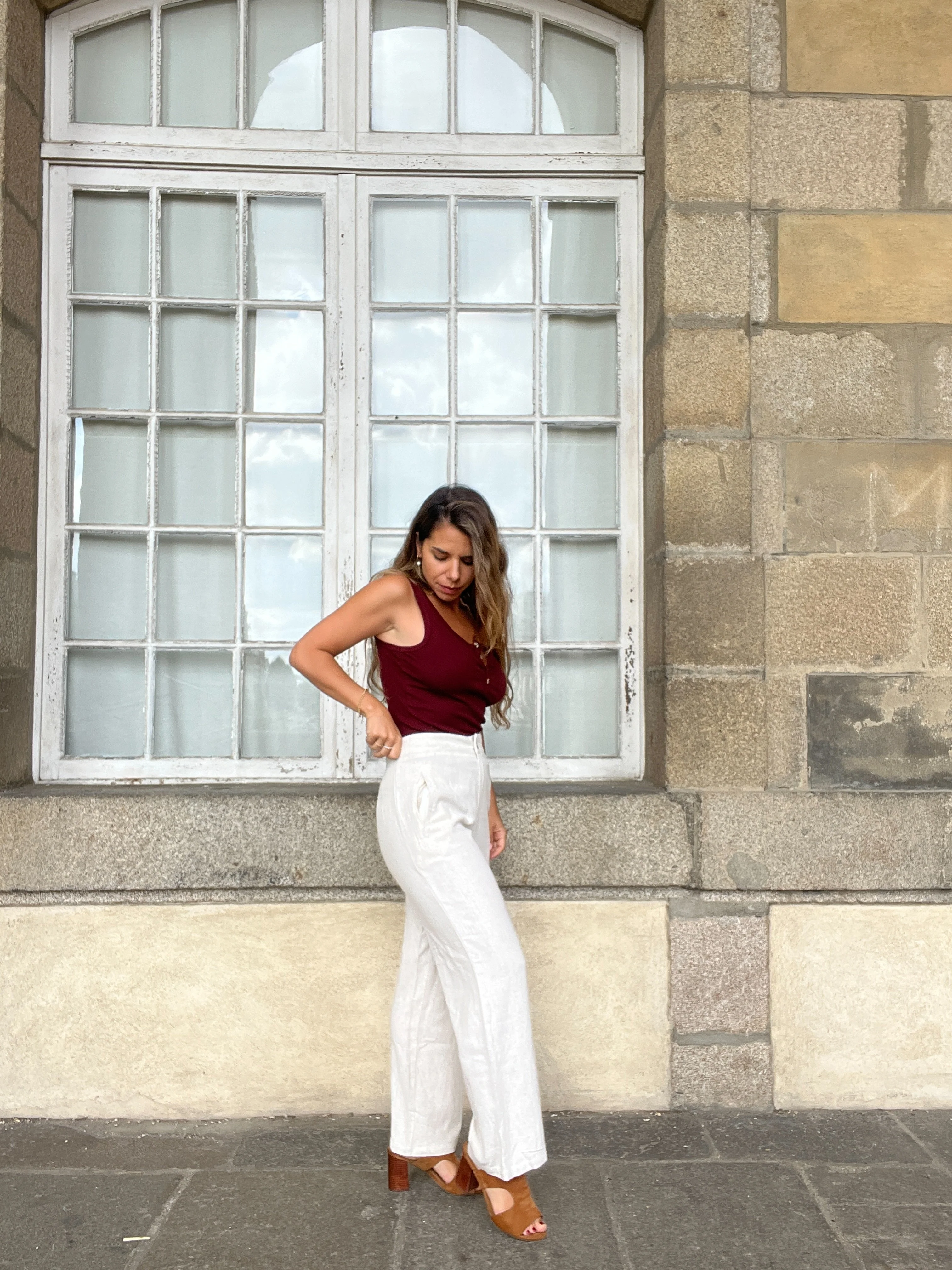 Pantalon En Lin - Beige - Image 5