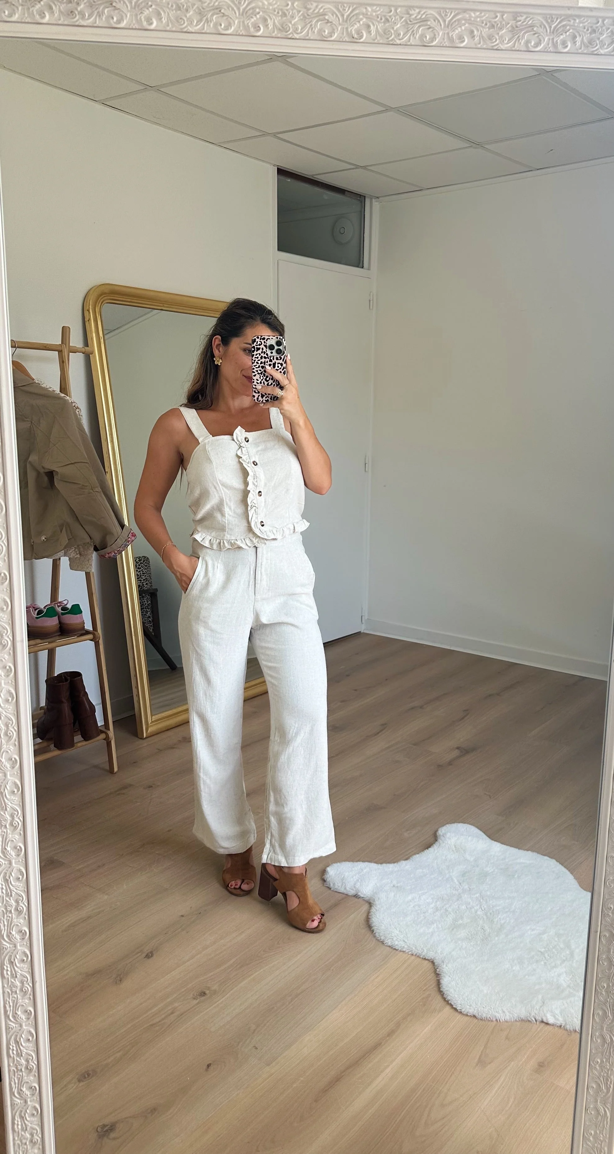 Pantalon En Lin - Beige - Image 6