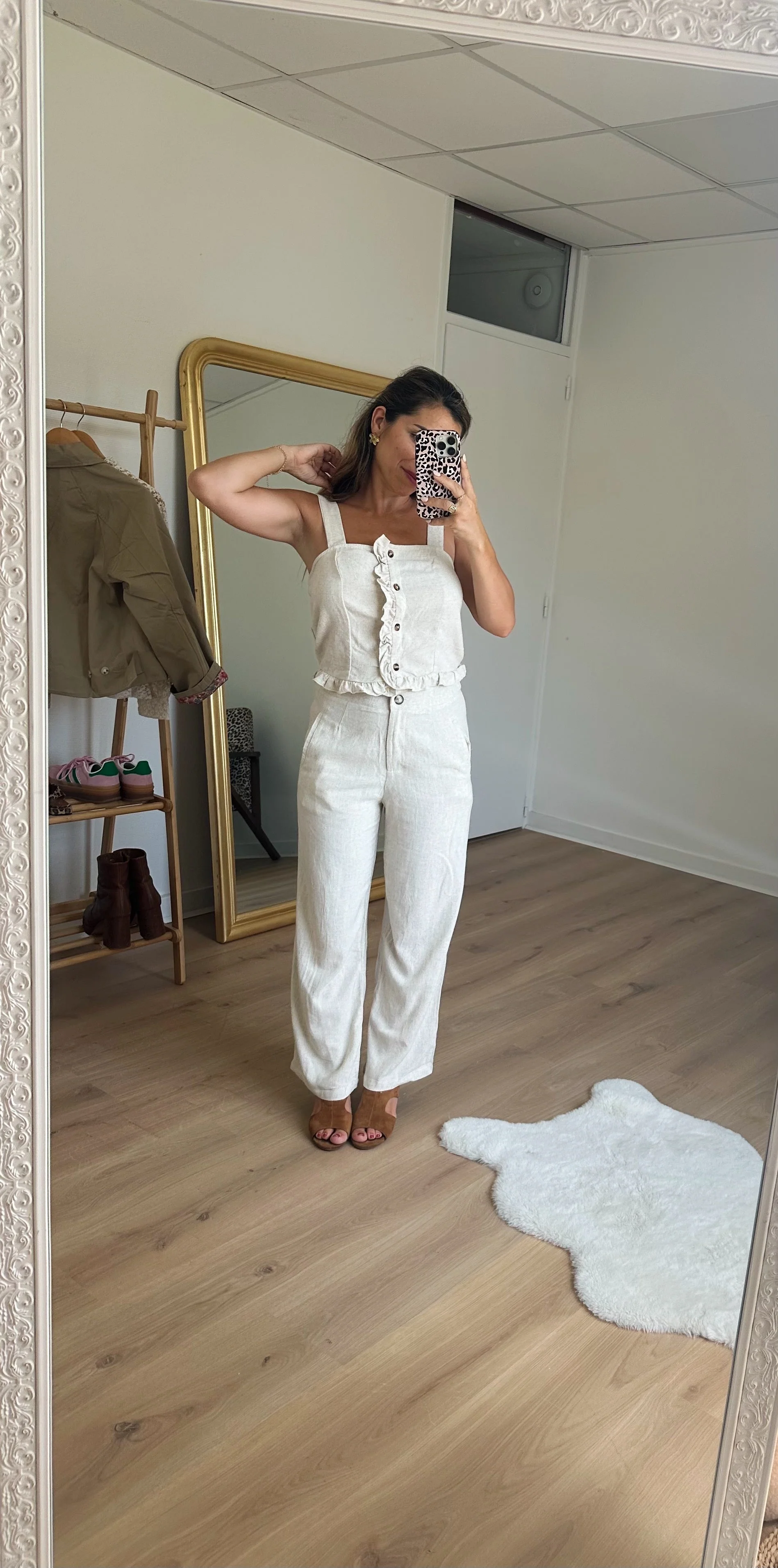 Pantalon En Lin - Beige - Image 7