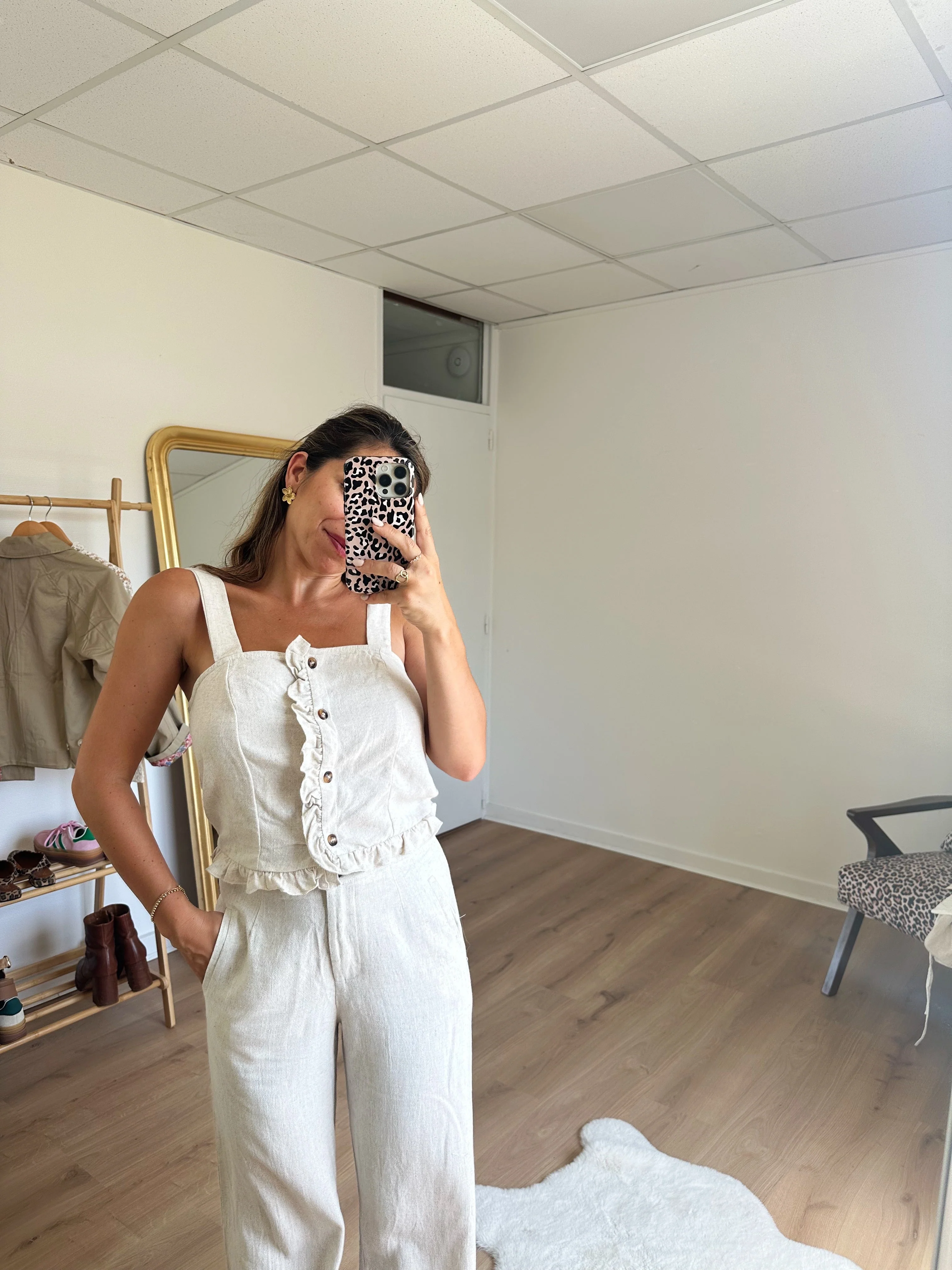 Pantalon En Lin - Beige - Image 8