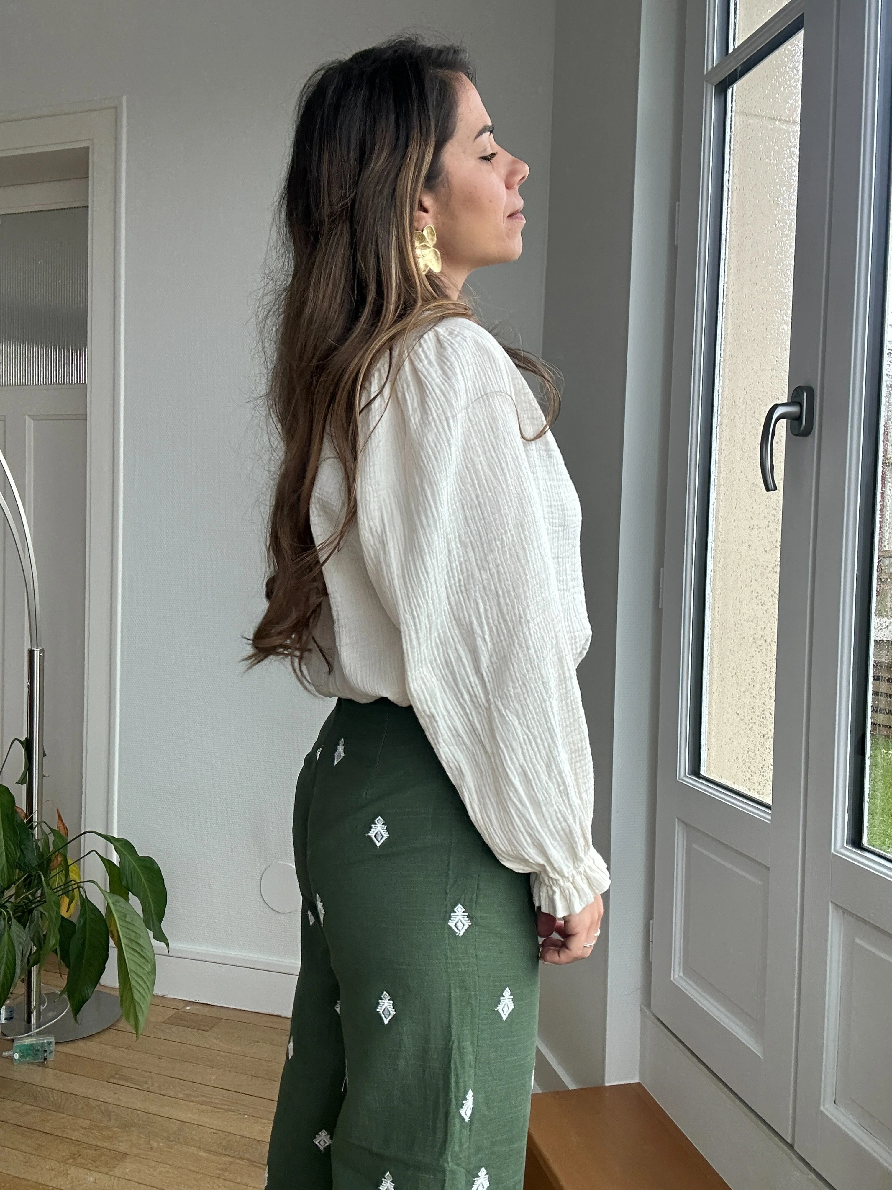 Pantalon Fluide Lola Kaki - Image 13