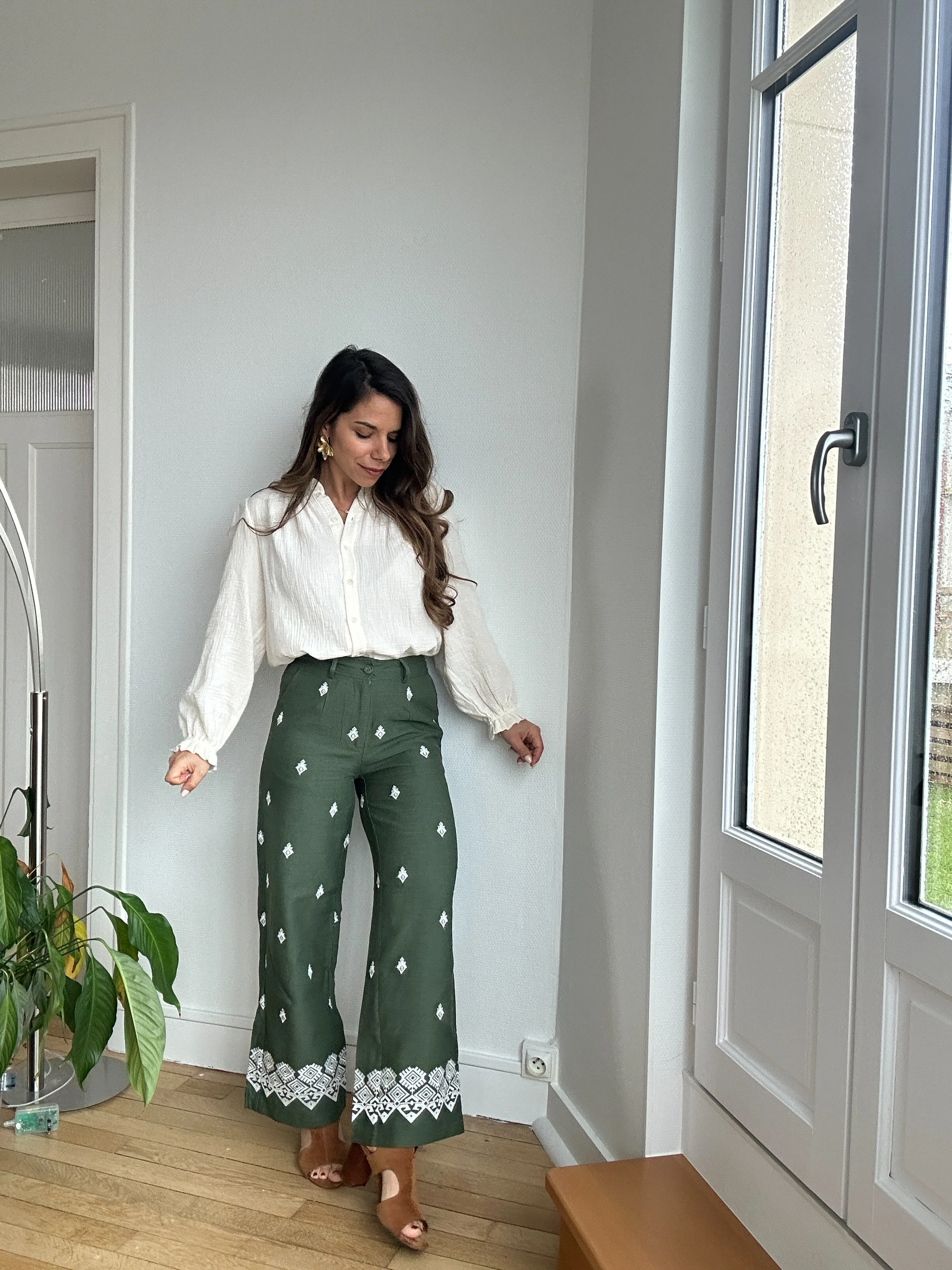 Pantalon Fluide Lola Kaki - Image 8