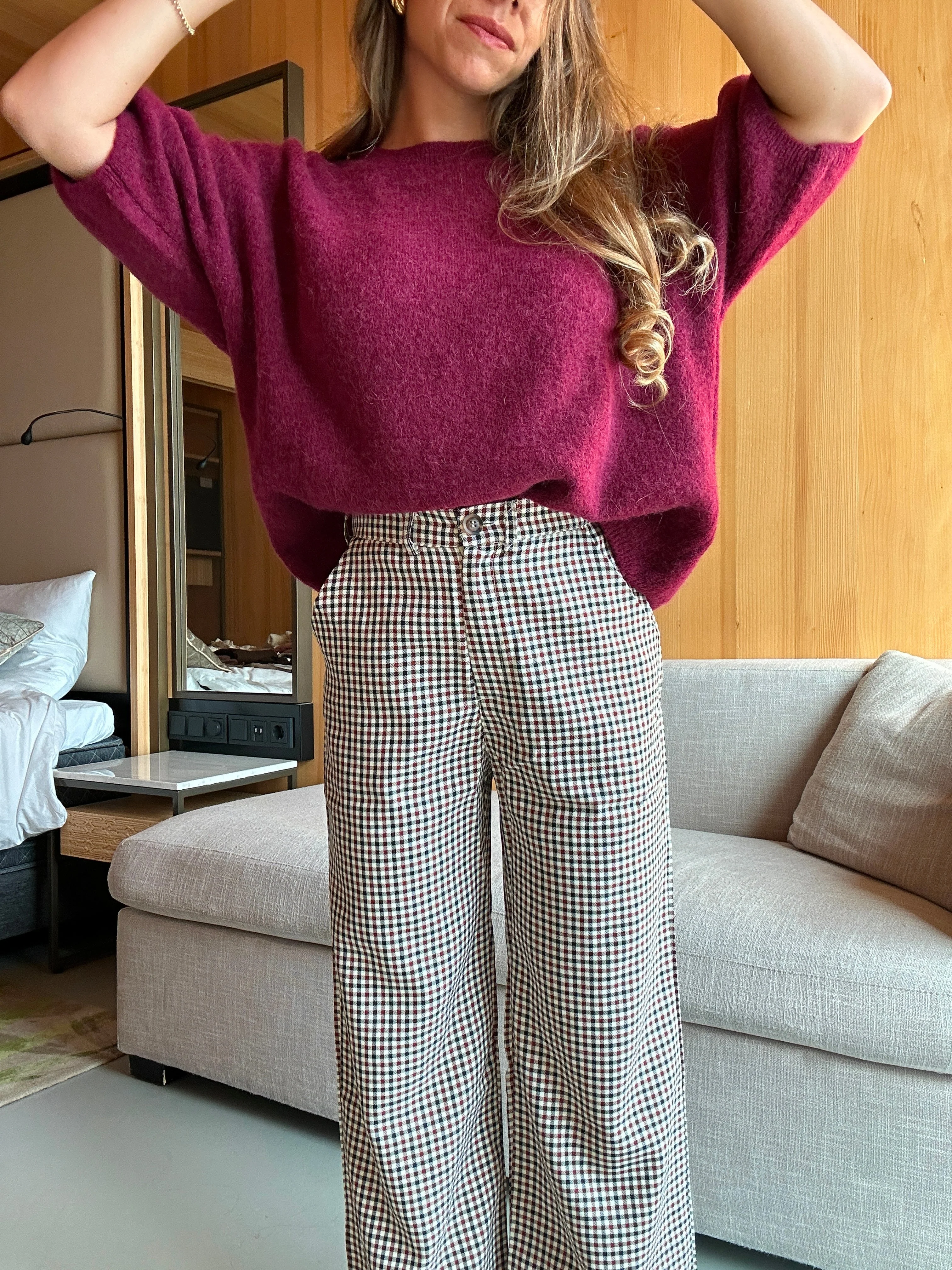 Pantalon Large À Volants À Carreaux Gabriel - Image 6
