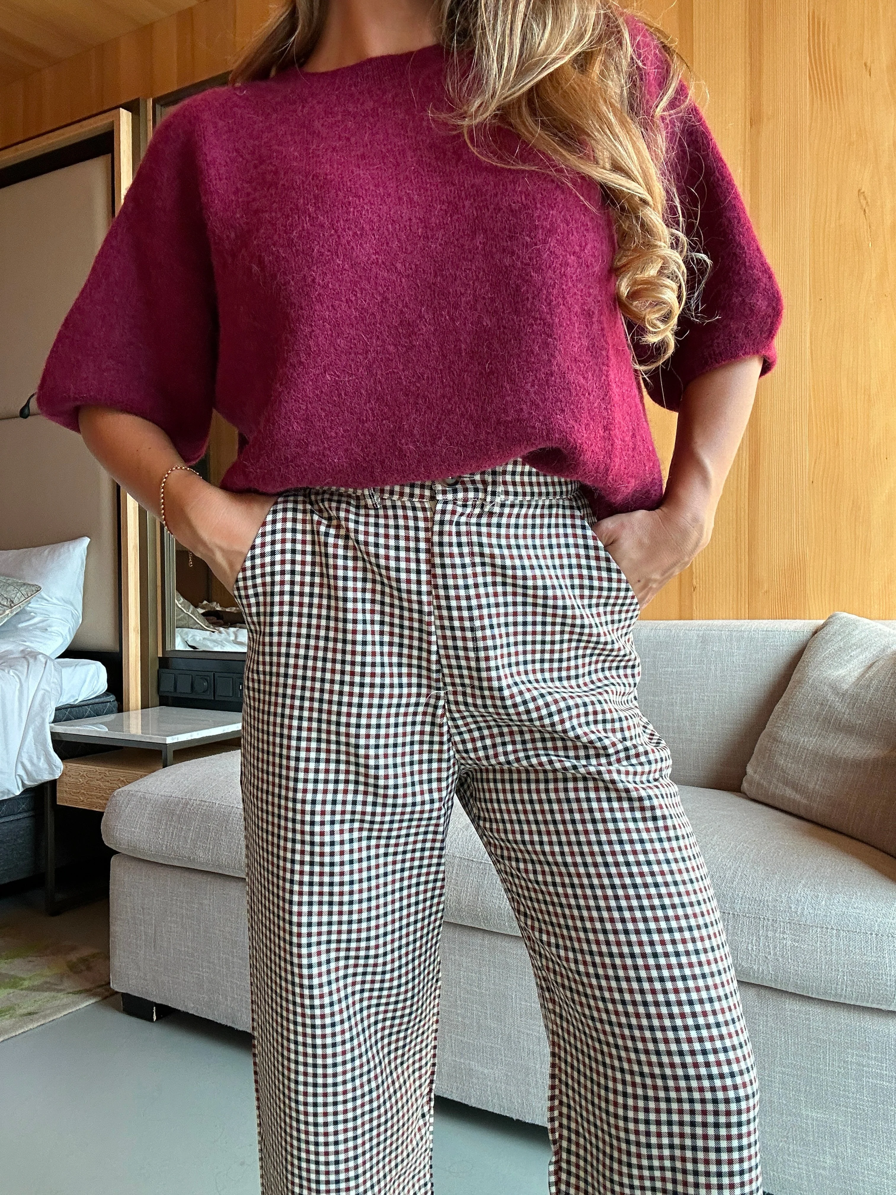 Pantalon Large À Volants À Carreaux Gabriel - Image 7