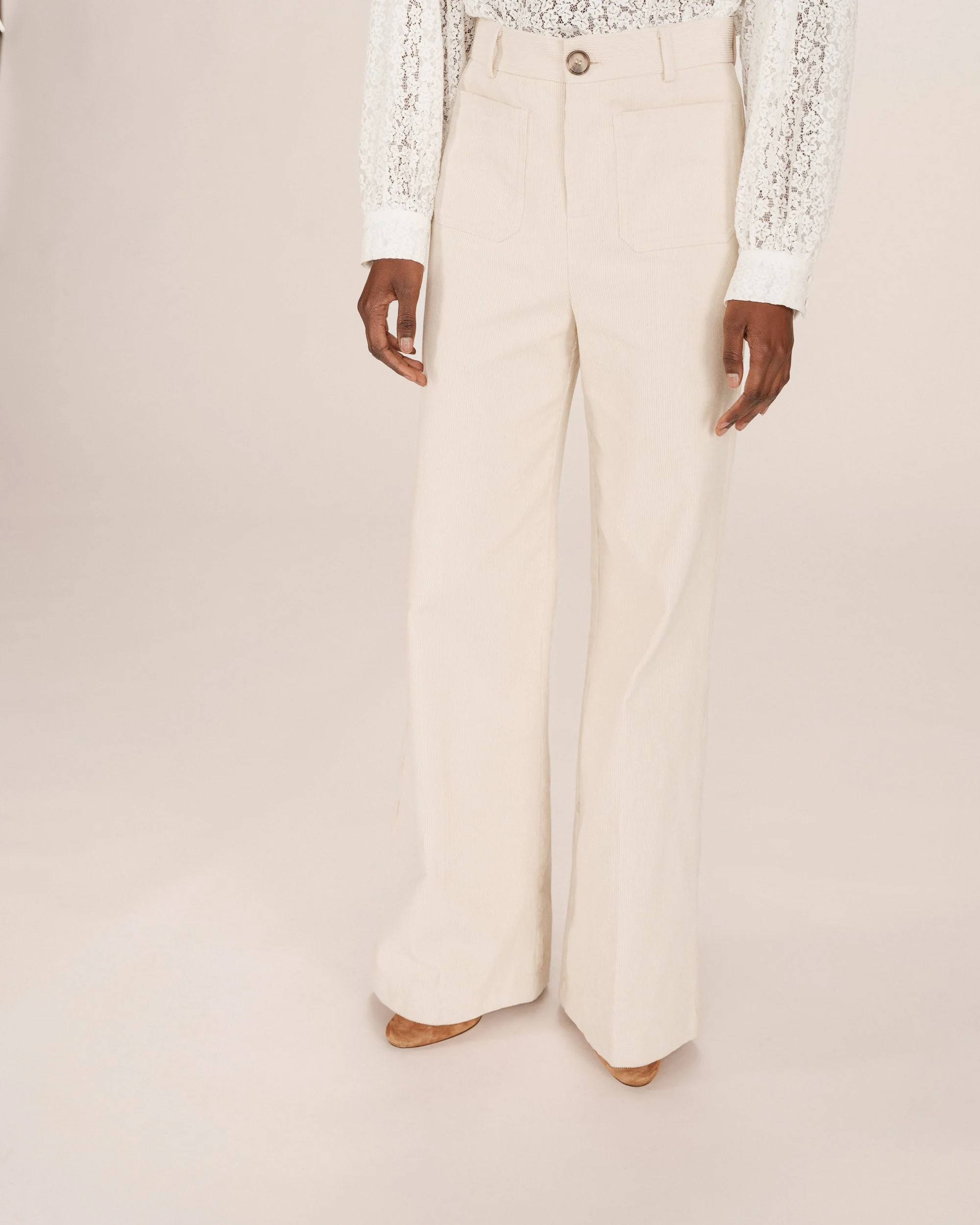 Pantalon Large Ecru Samba - Image 2