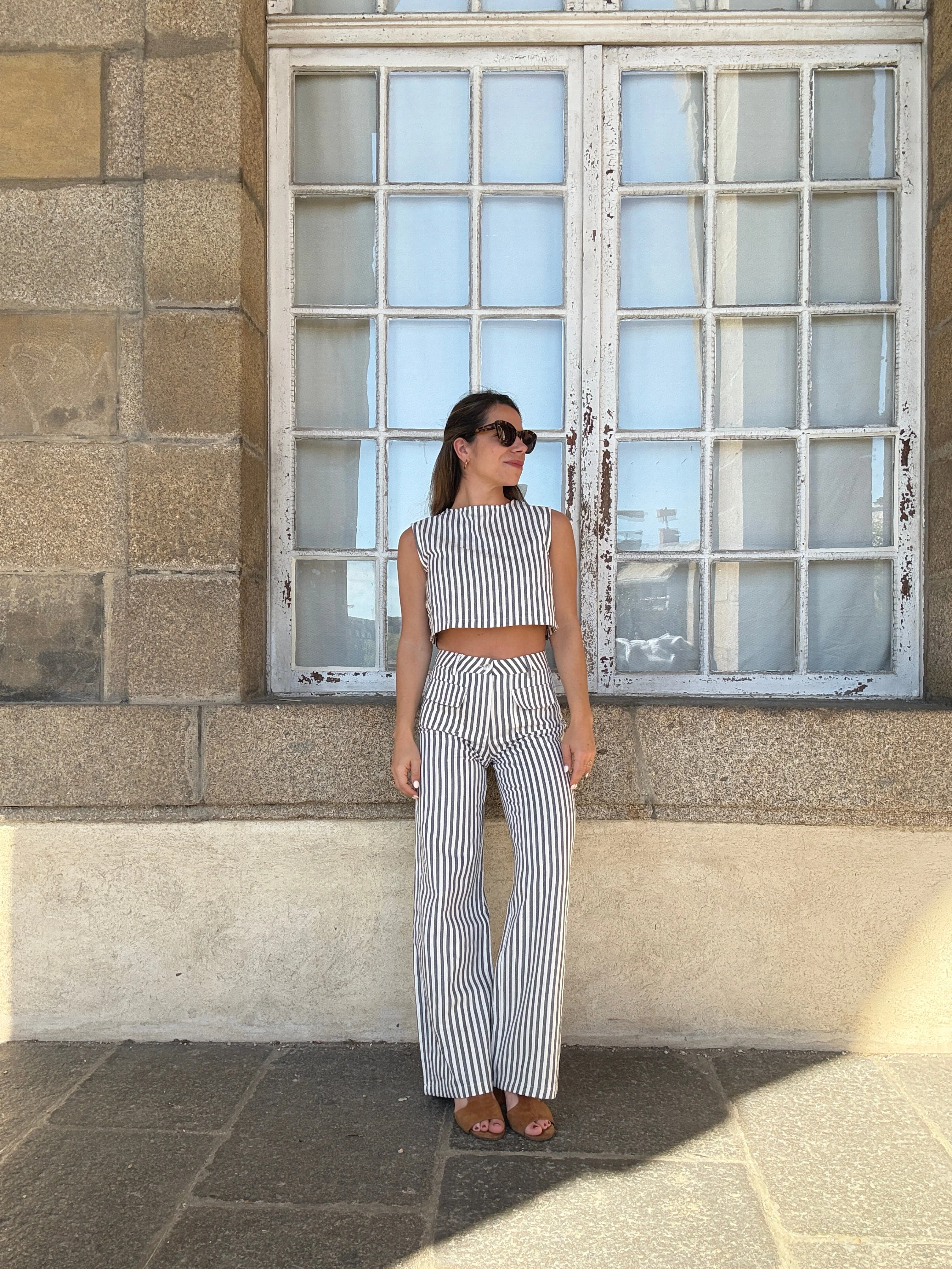 Pantalon Rayé Marin Bleu - Image 7