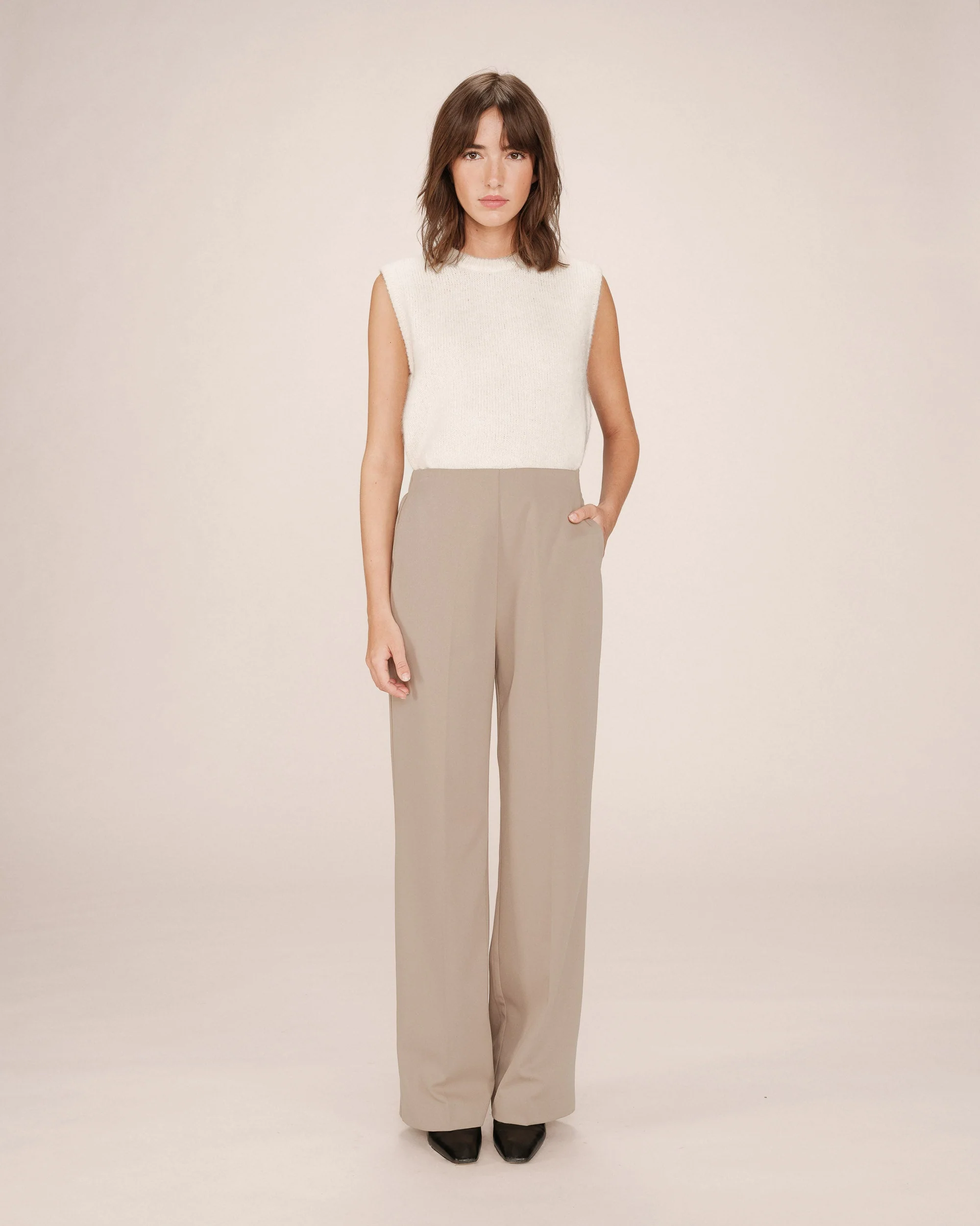 Pantalon Tailleur Greige Stewart - Image 2