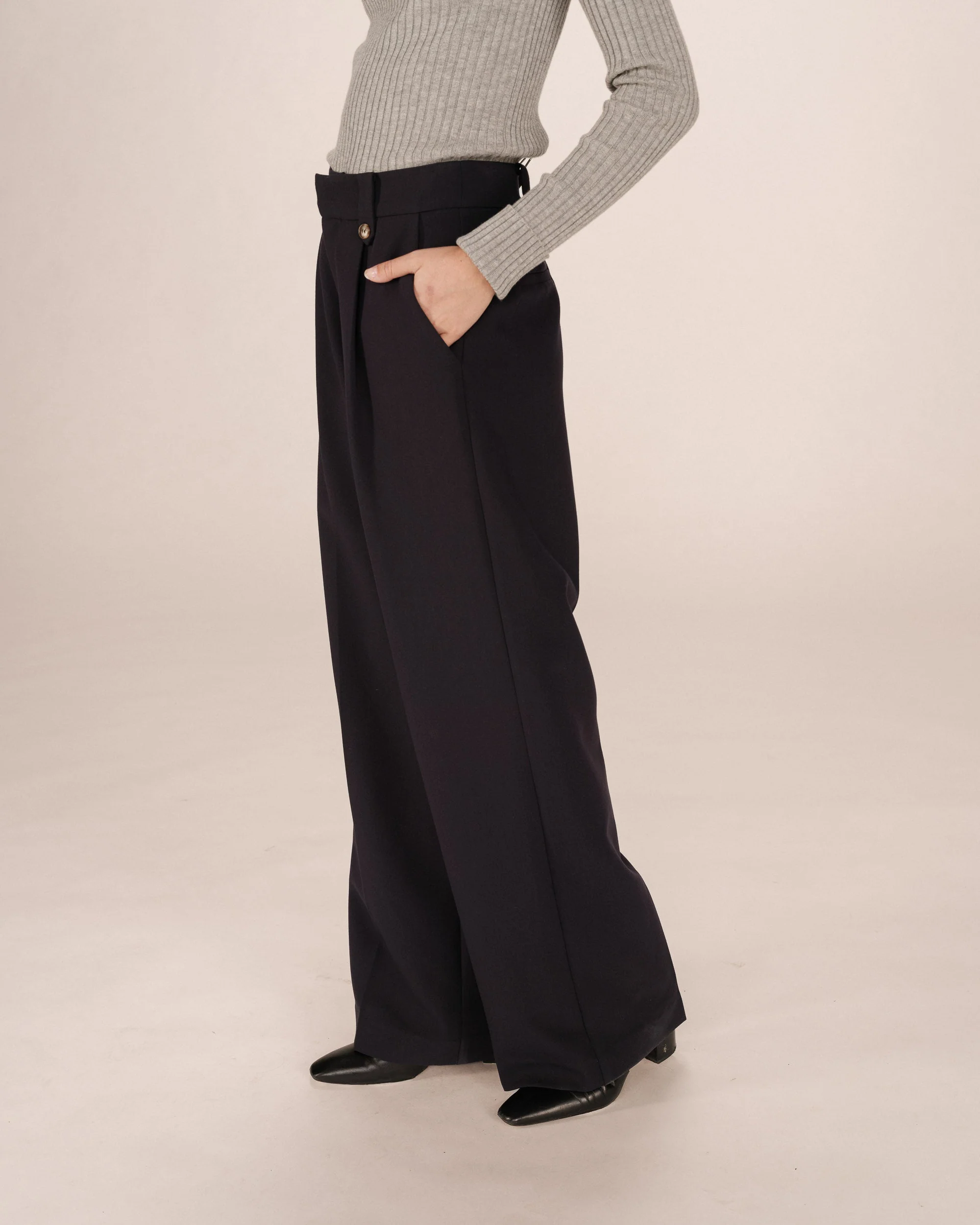 Pantalon Tailleur Marine Septime - Image 3