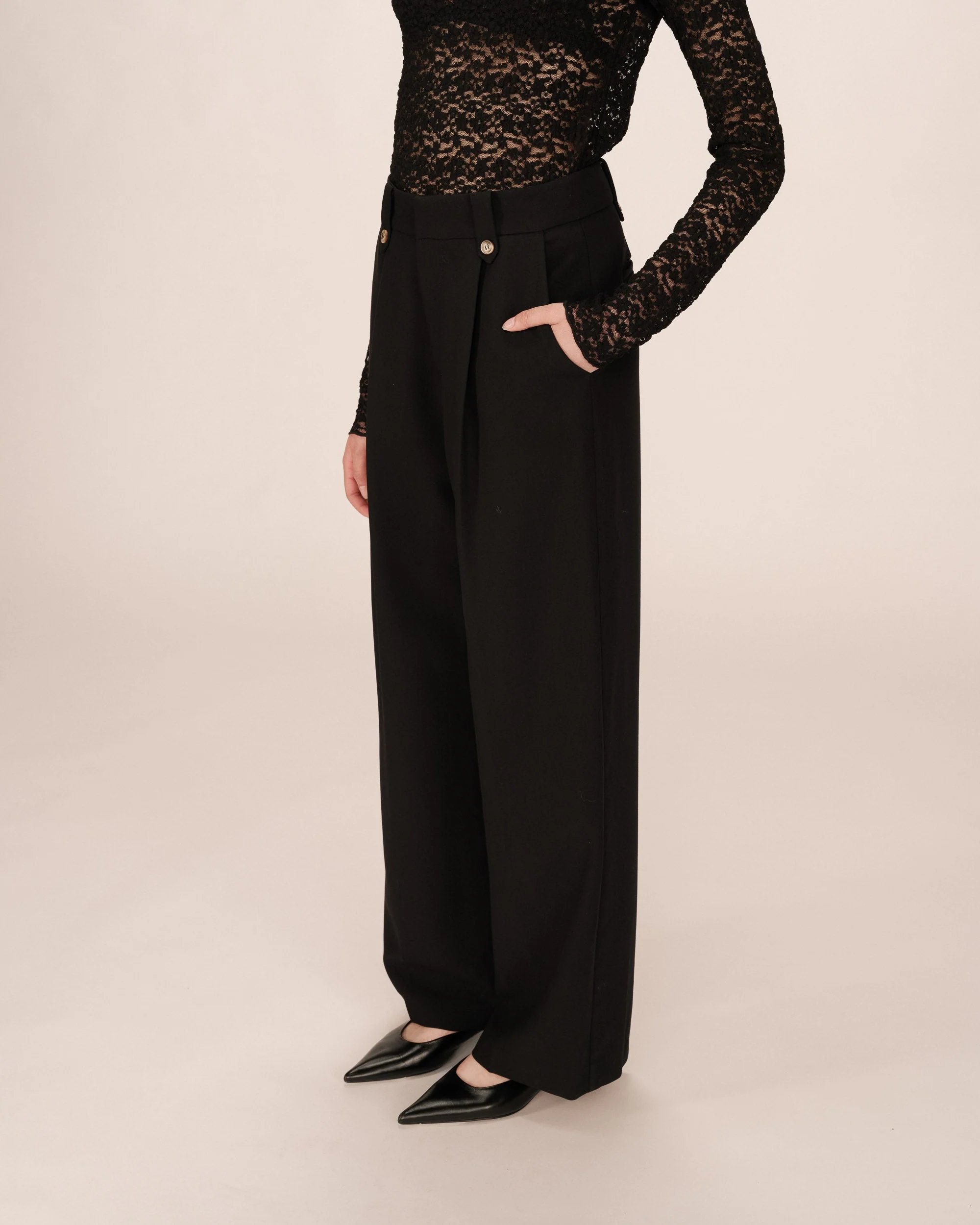 Pantalon Tailleur Noir Septime - Image 2