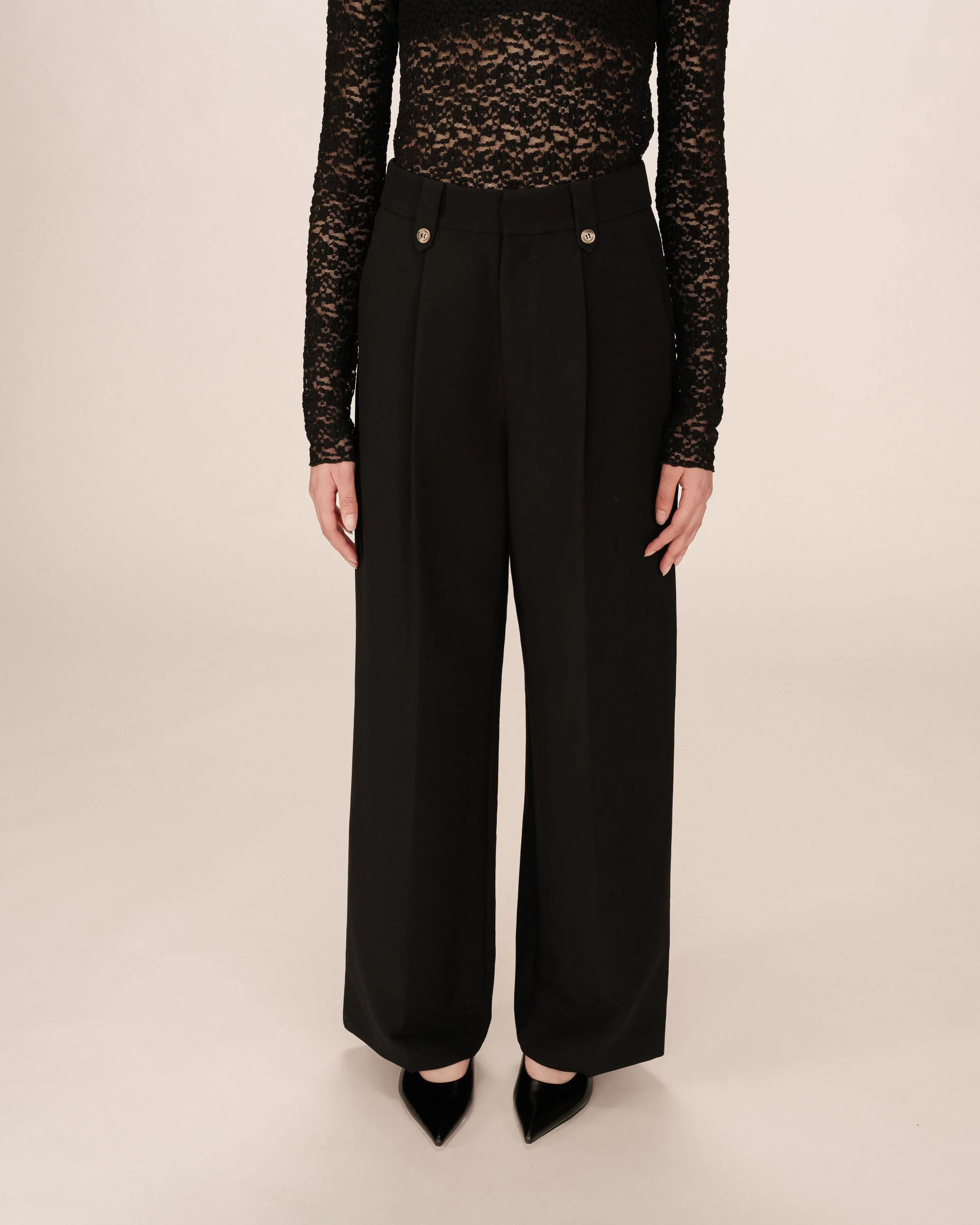 Pantalon Tailleur Noir Septime - Image 3