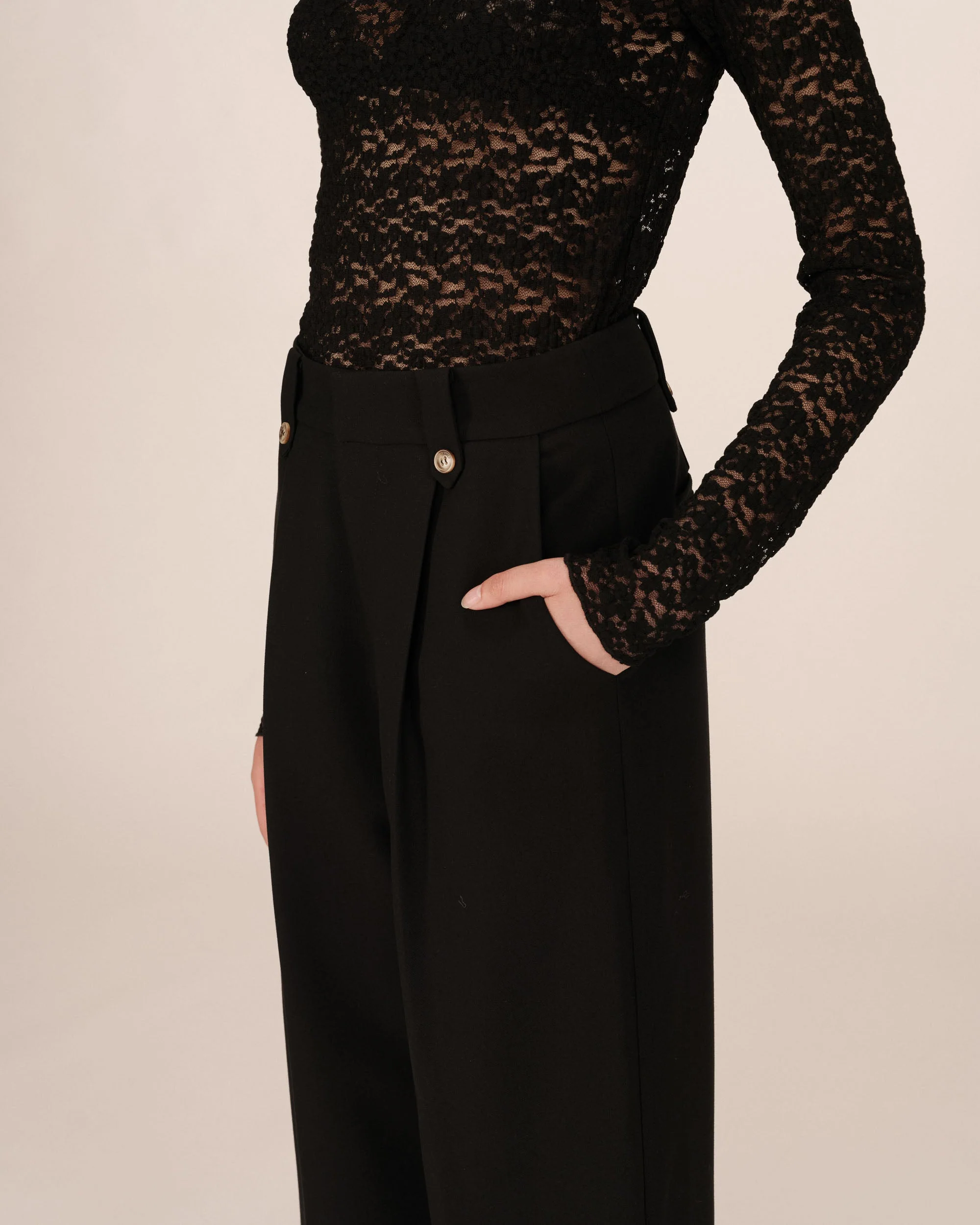 Pantalon Tailleur Noir Septime - Image 4