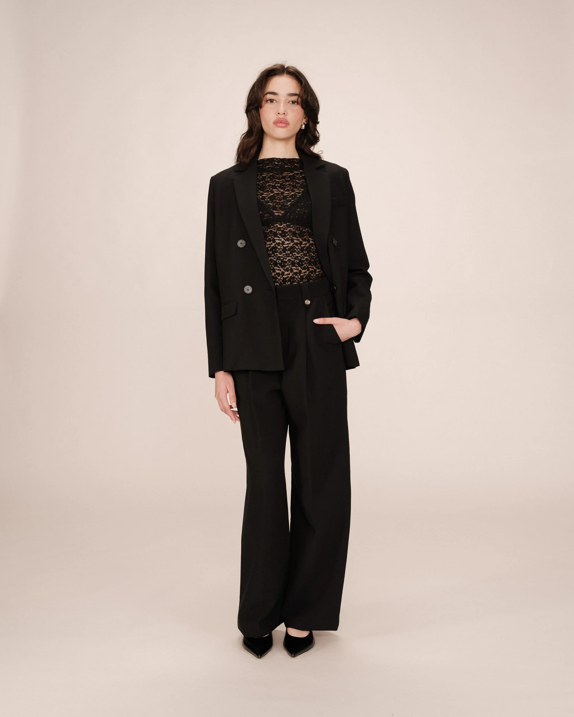 Pantalon Tailleur Noir Septime - Image 6
