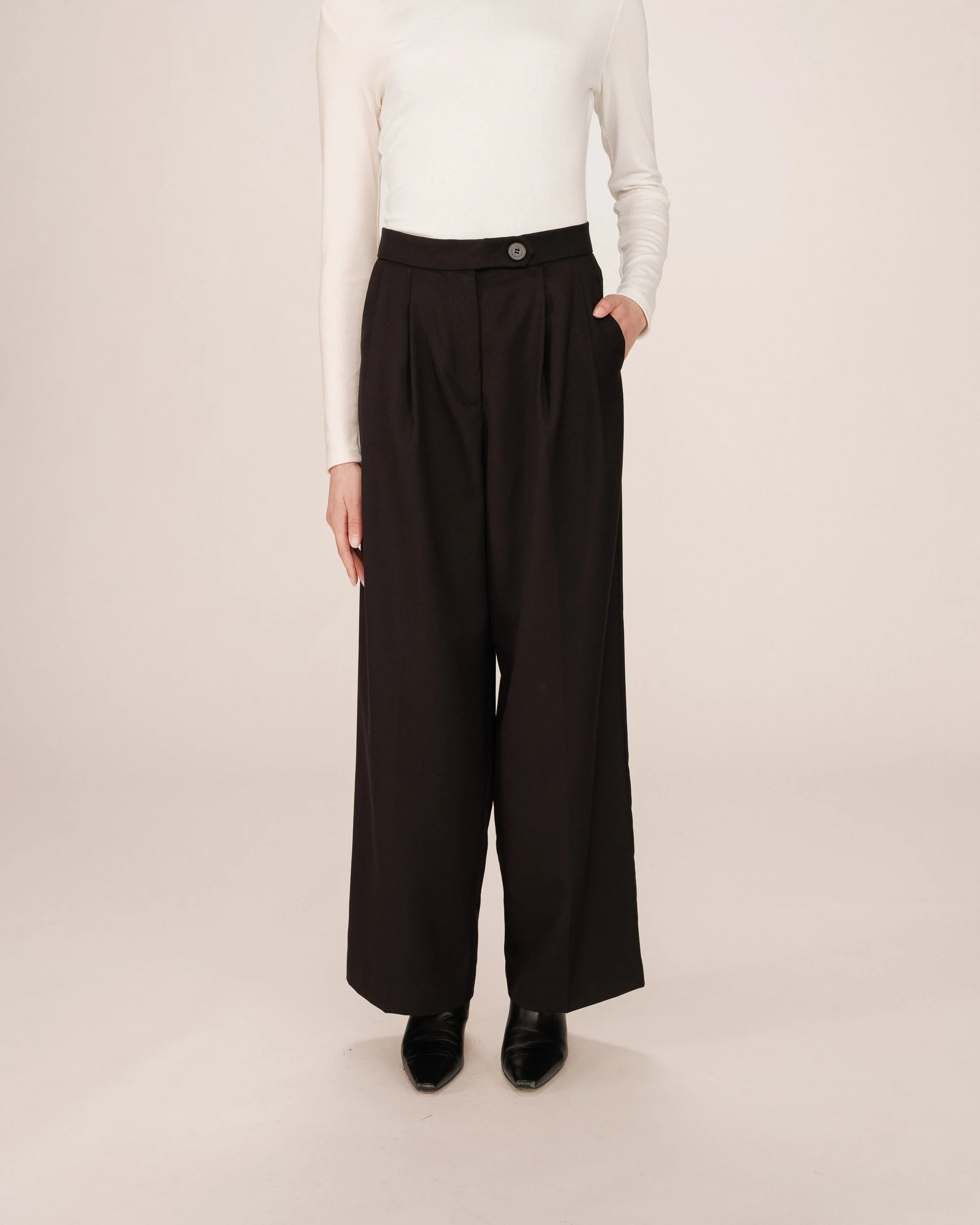 Pantalon Tailleur Noir Strokes - Image 2
