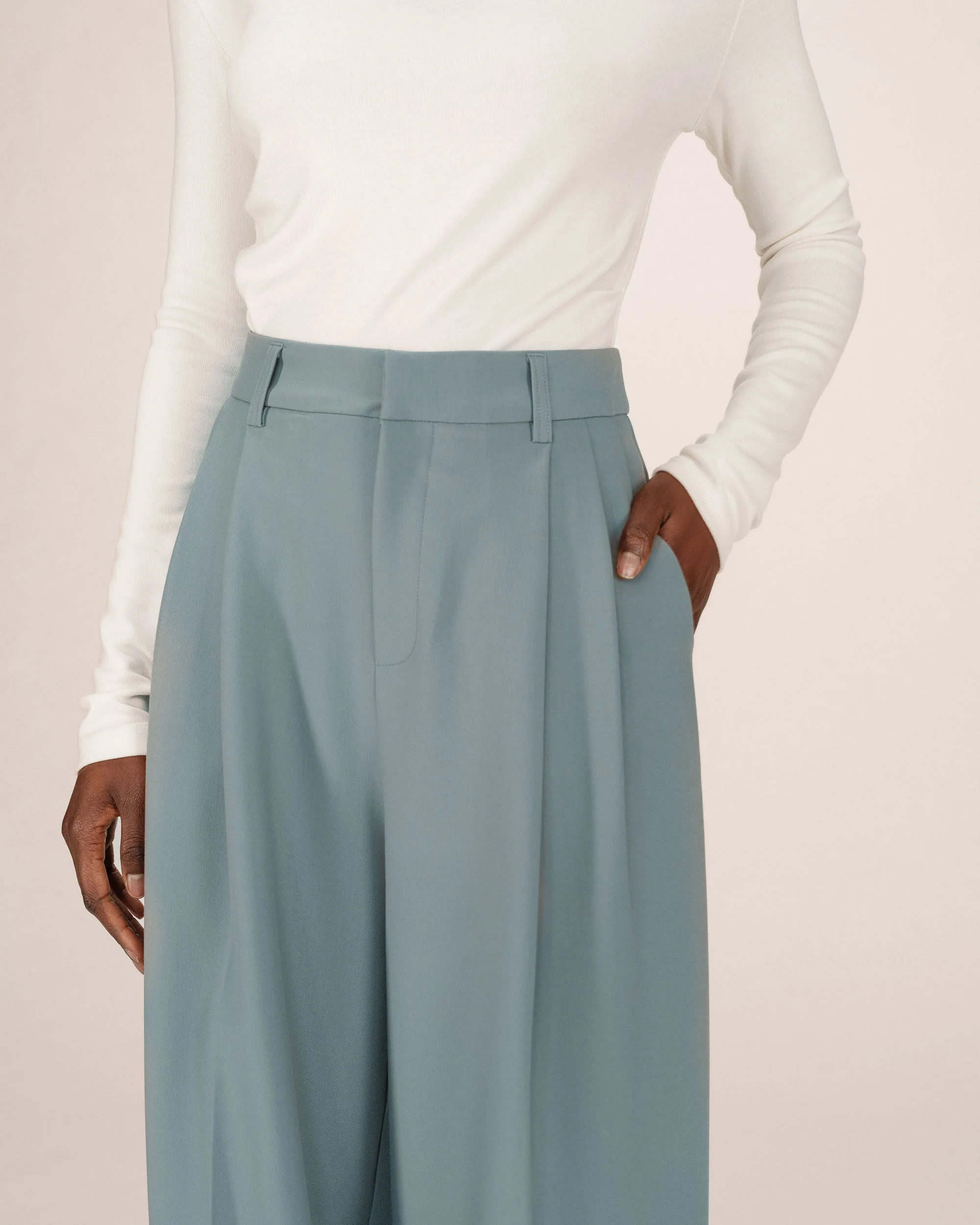 Pantalon Tailleur Sauge Story - Image 3