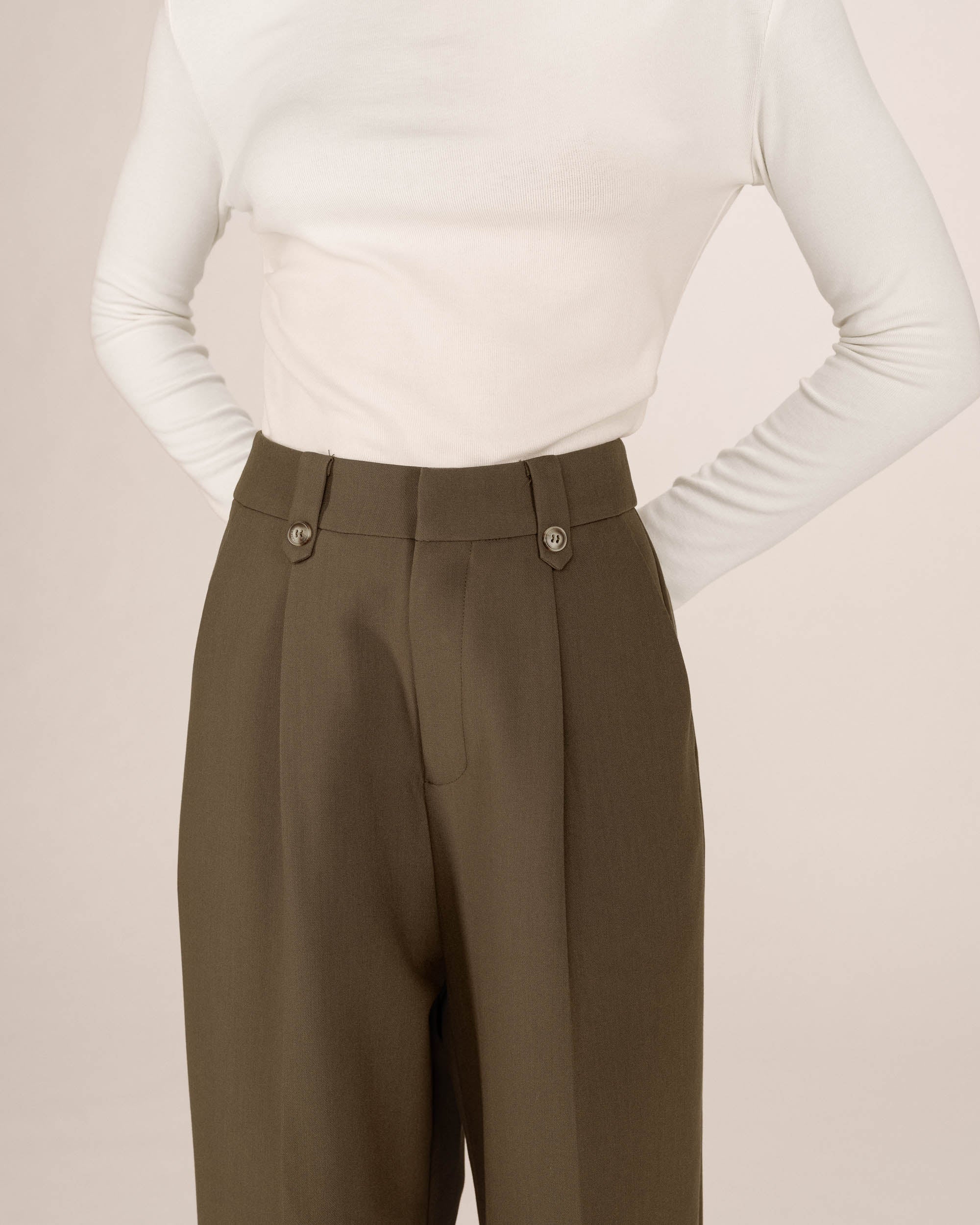 Pantalon Tailleur Vert Foret Septime - Image 3