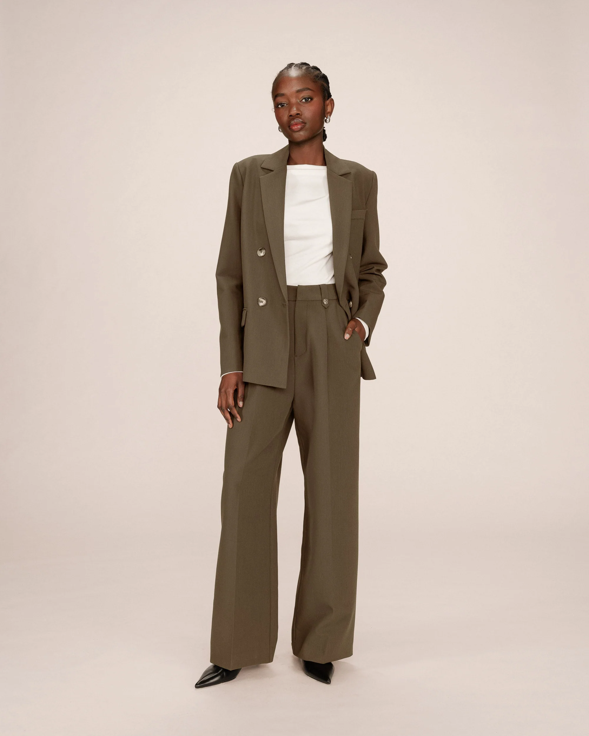 Pantalon Tailleur Vert Foret Septime - Image 4