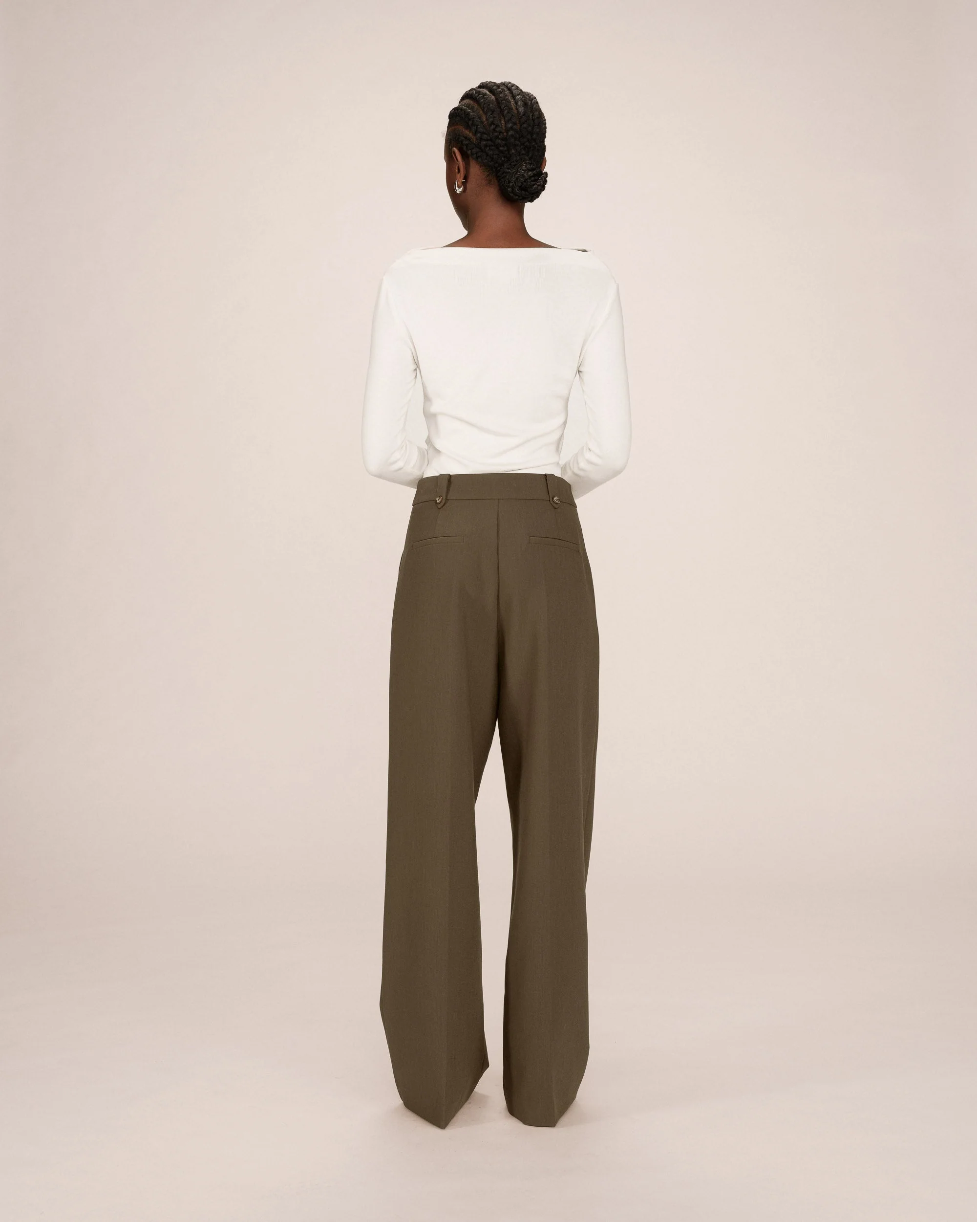 Pantalon Tailleur Vert Foret Septime - Image 5