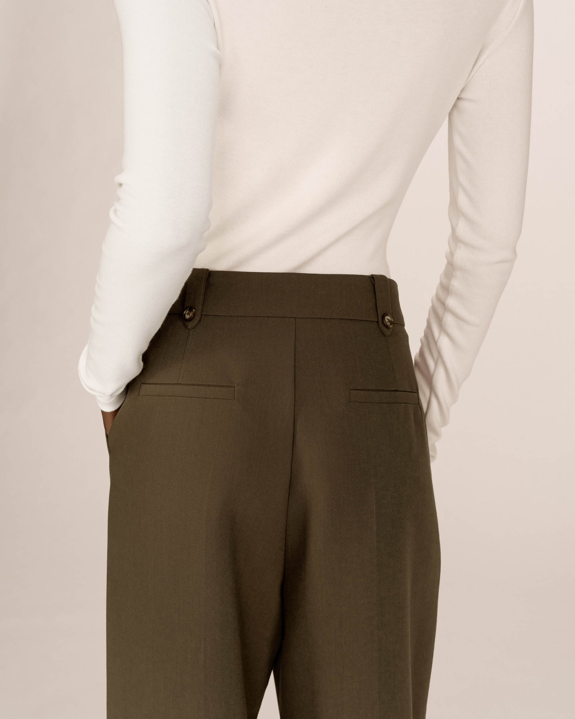 Pantalon Tailleur Vert Foret Septime - Image 6