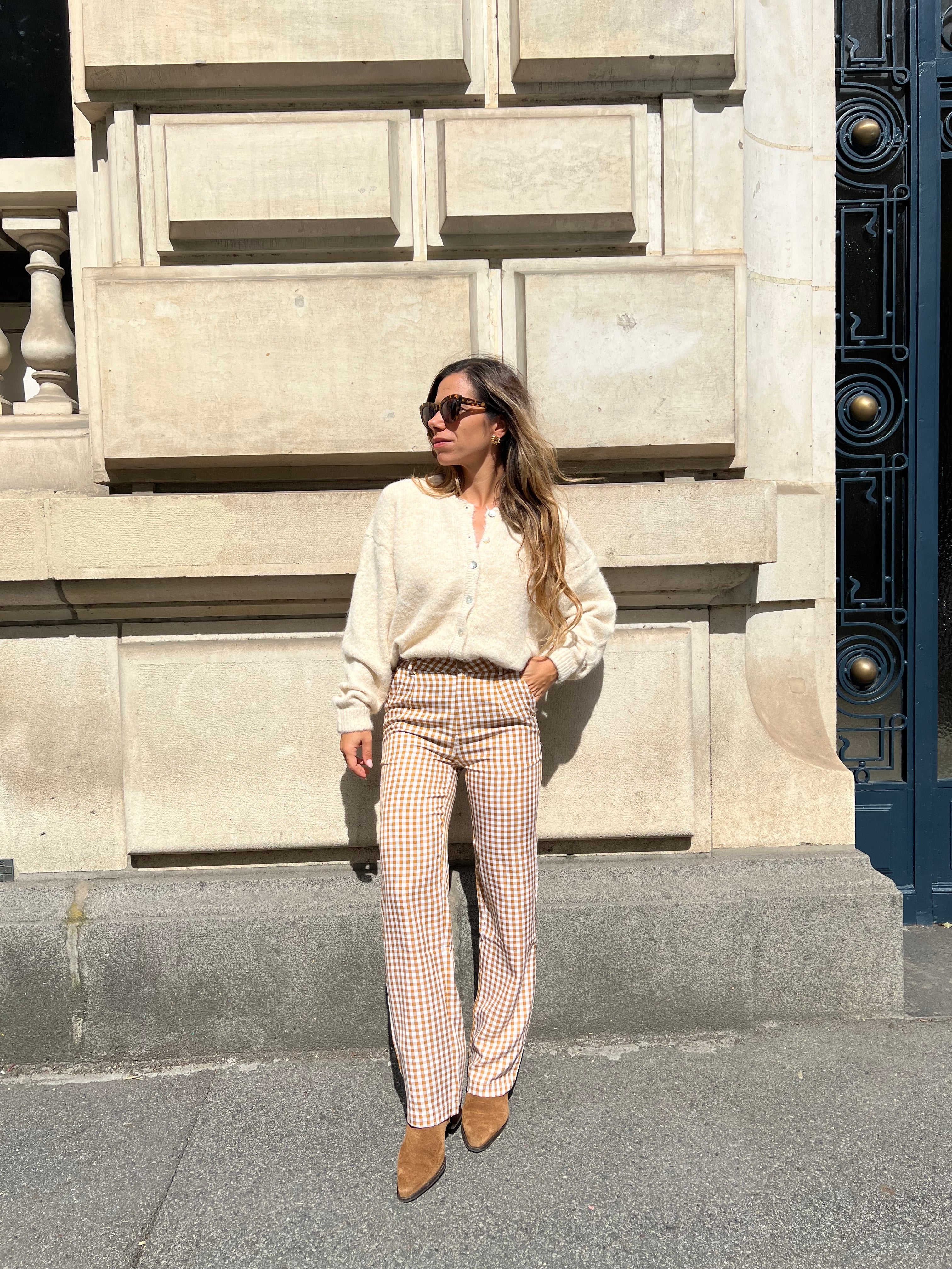 Pantalon Vichy Camel Aurora - Image 5