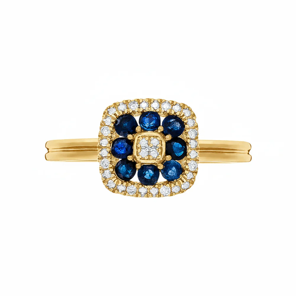 Bague "Volga" D0,03/8 & Saphir 0,58/8 - Image 3