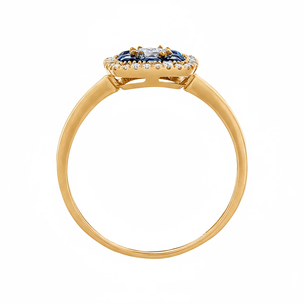 Bague "Volga" D0,03/8 & Saphir 0,58/8 - Image 4